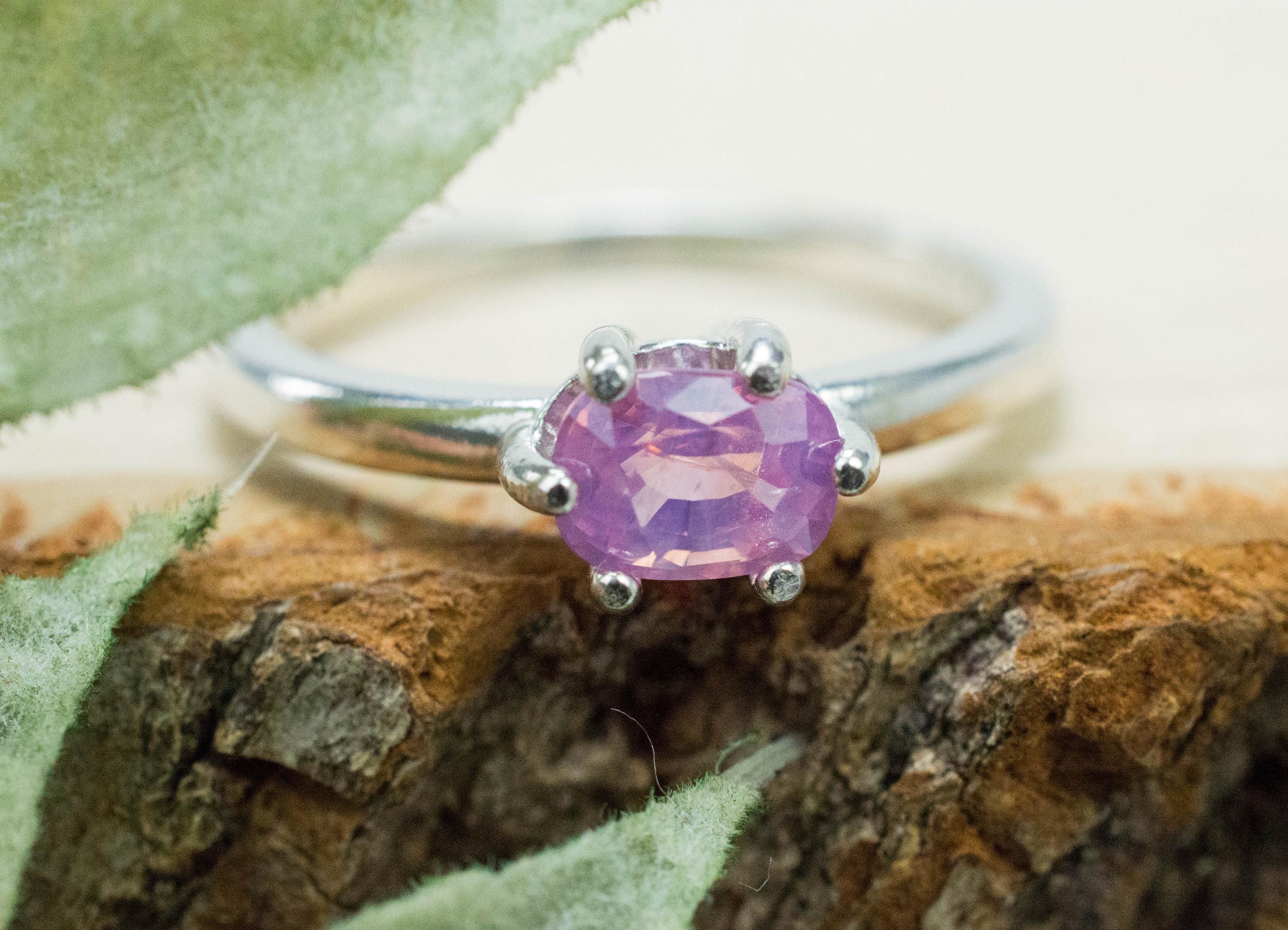 Pink Sapphire Ring, Natural Untreated Vietnam Sapphire; 0.525cts