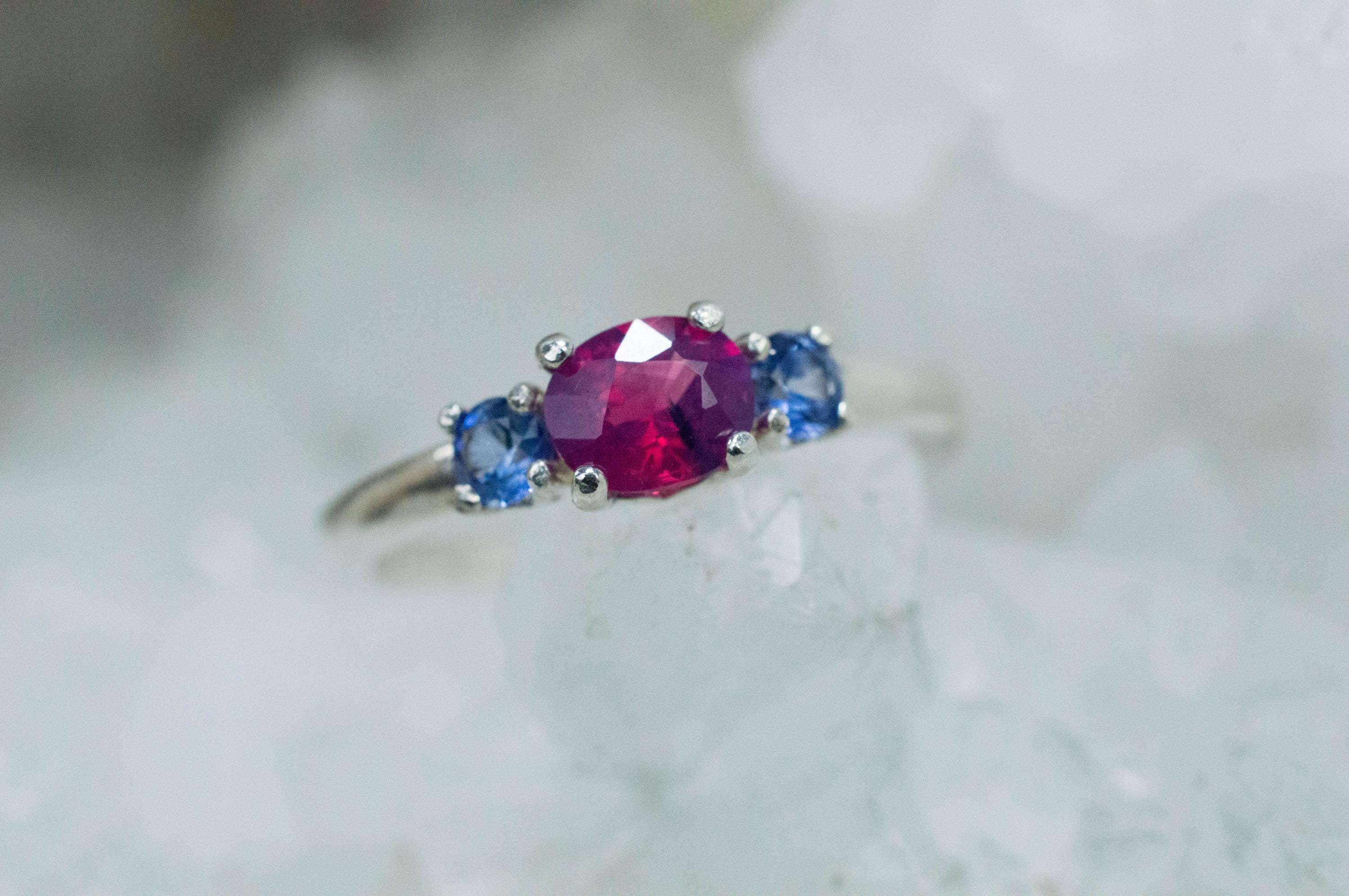 Pink Sapphire Ring, Natural Untreated Vietnam and Sri Lanka Sapphires