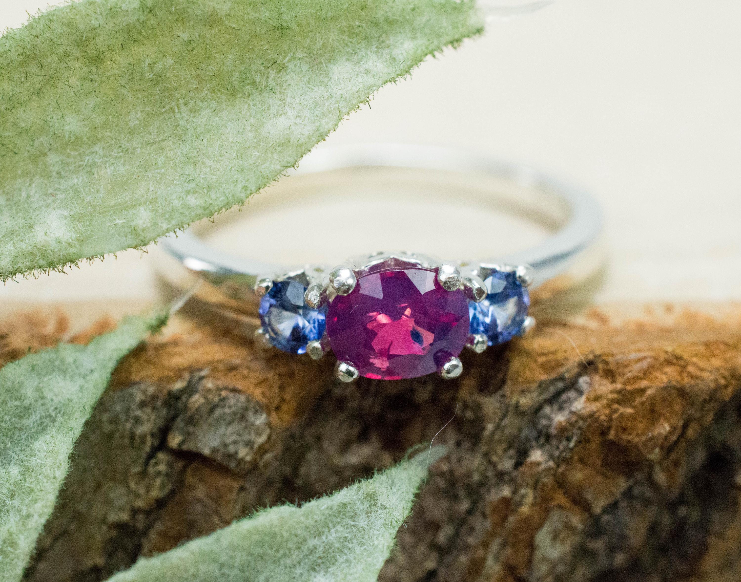 Pink Sapphire Ring, Natural Untreated Vietnam and Sri Lanka Sapphires