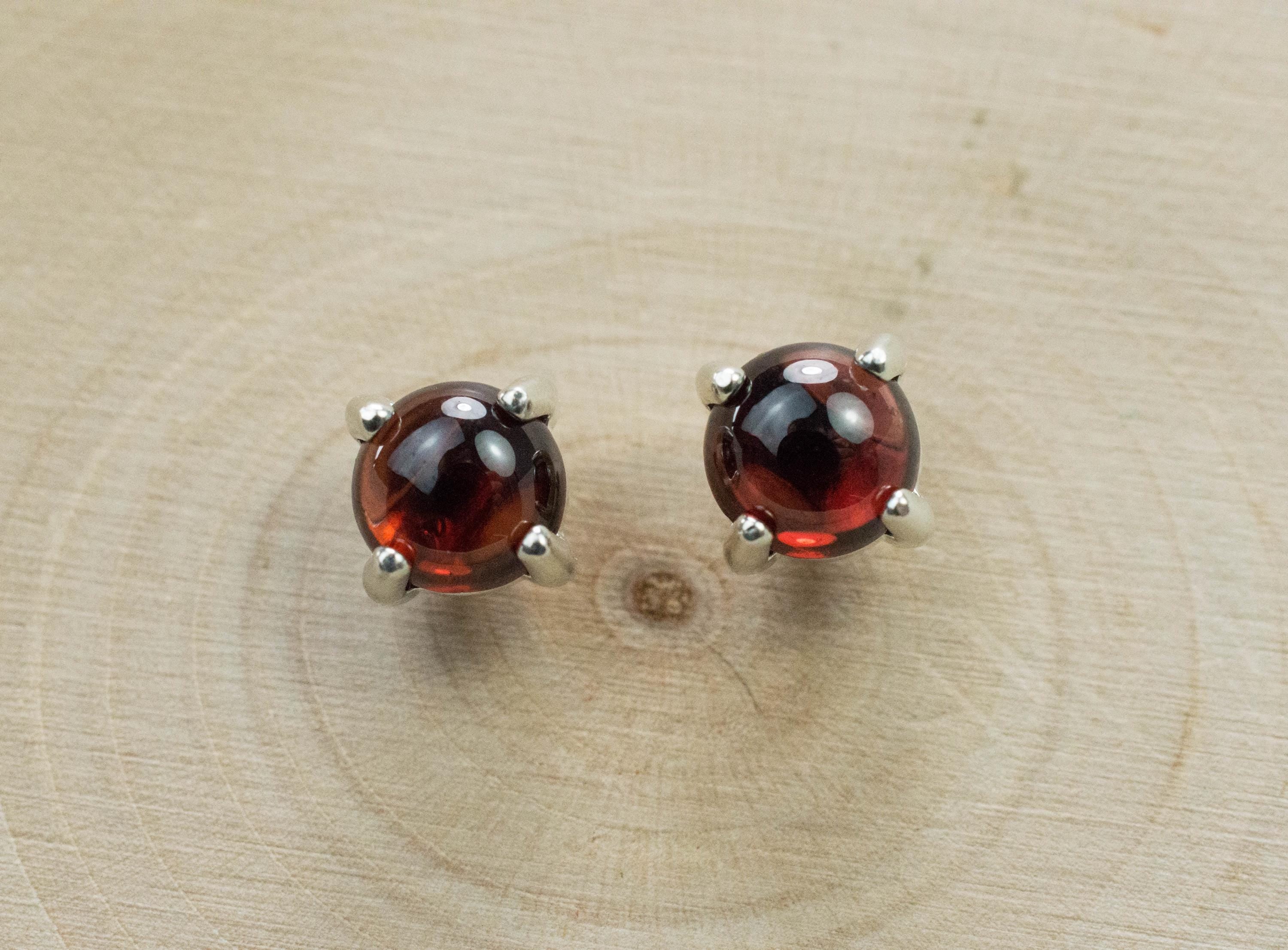 Pyrope Garnet Earrings; Genuine Untreated Mozambique Pyrope Garnet; 2.060cts