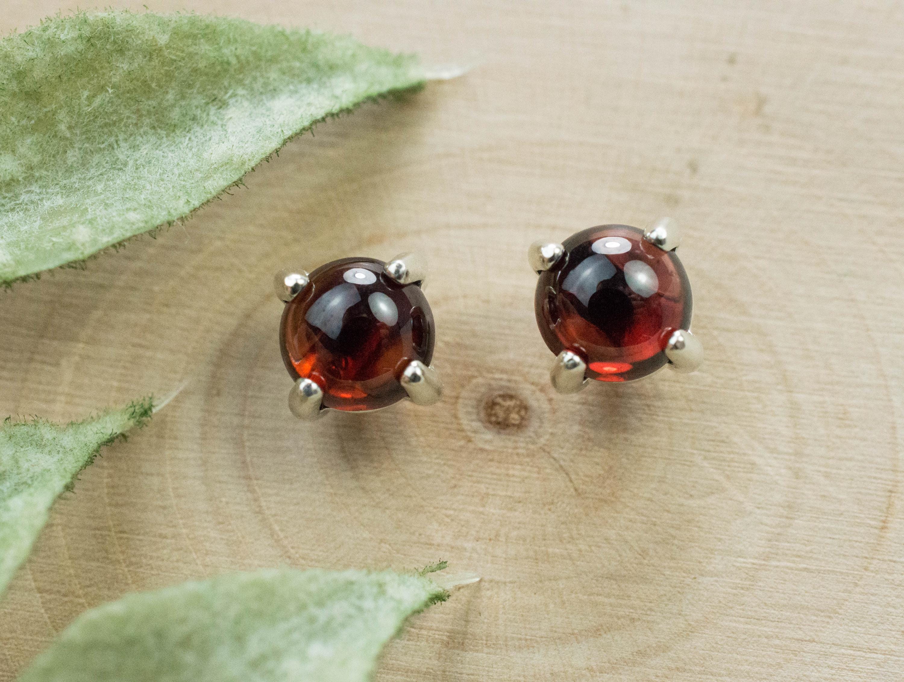 Pyrope Garnet Earrings; Genuine Untreated Mozambique Pyrope Garnet; 2.060cts