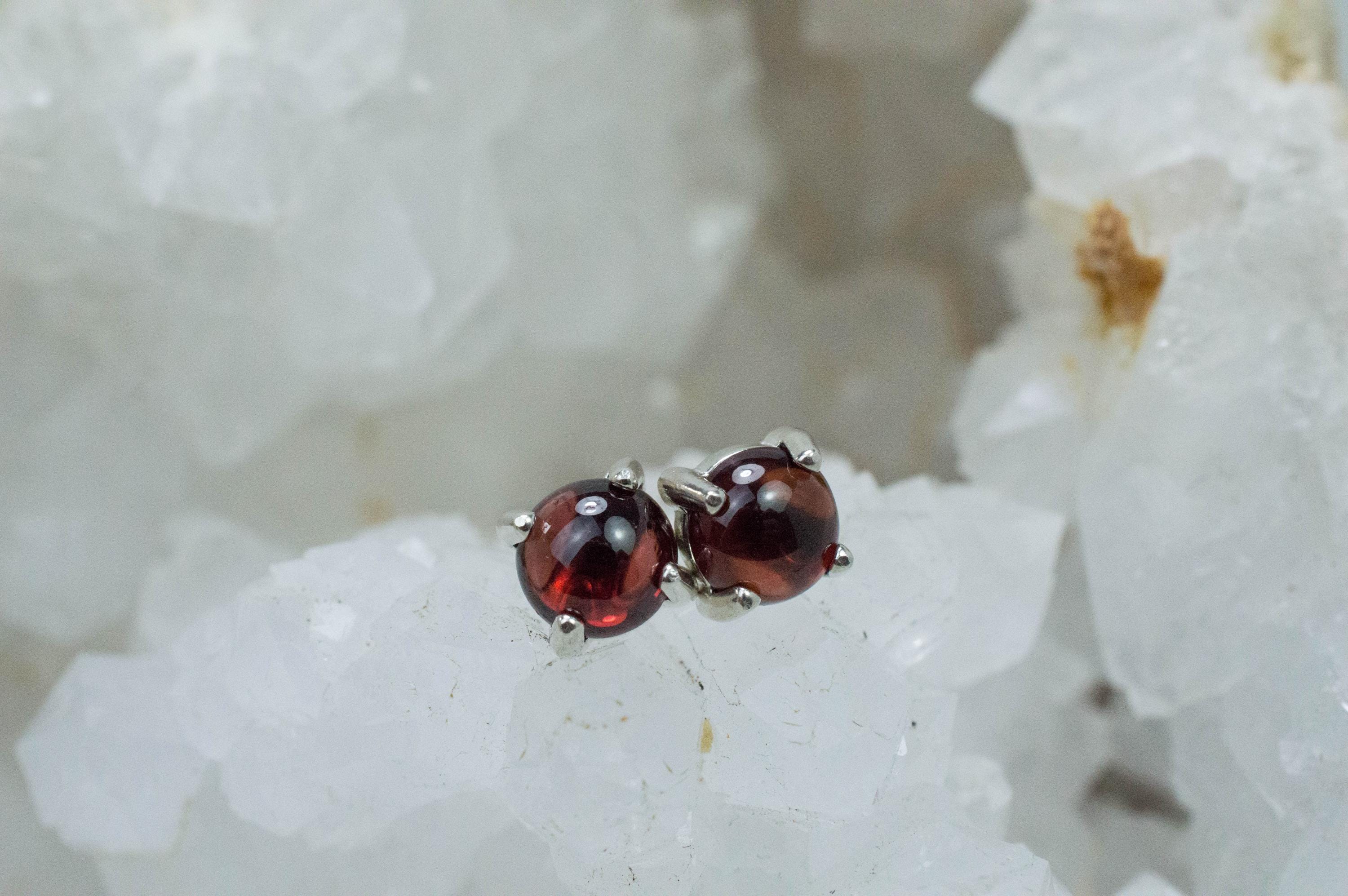 Pyrope Garnet Earrings; Genuine Untreated Mozambique Pyrope Garnet; 2.060cts