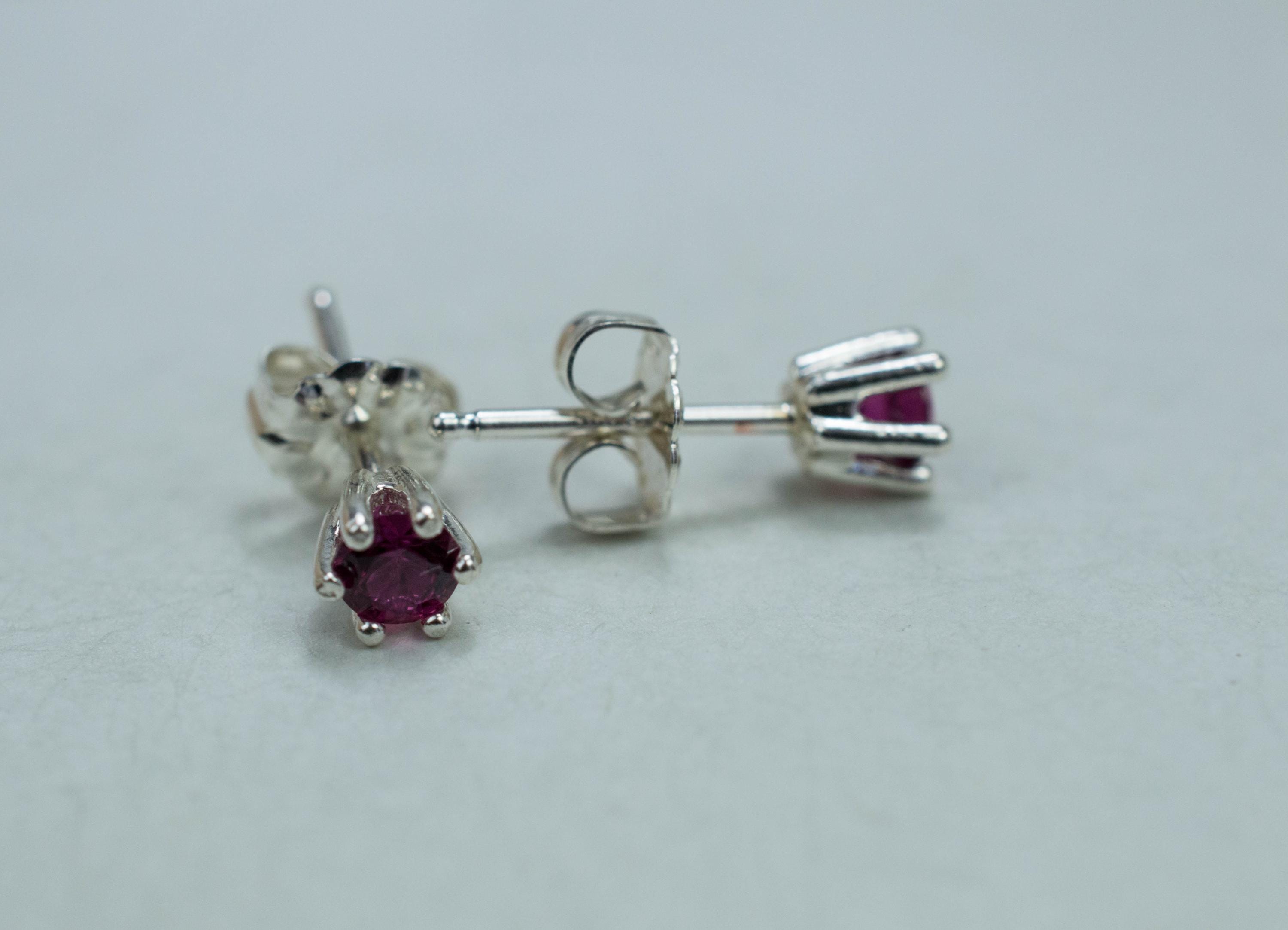 Ruby Earrings; Genuine Thailand Ruby; 0.375cts