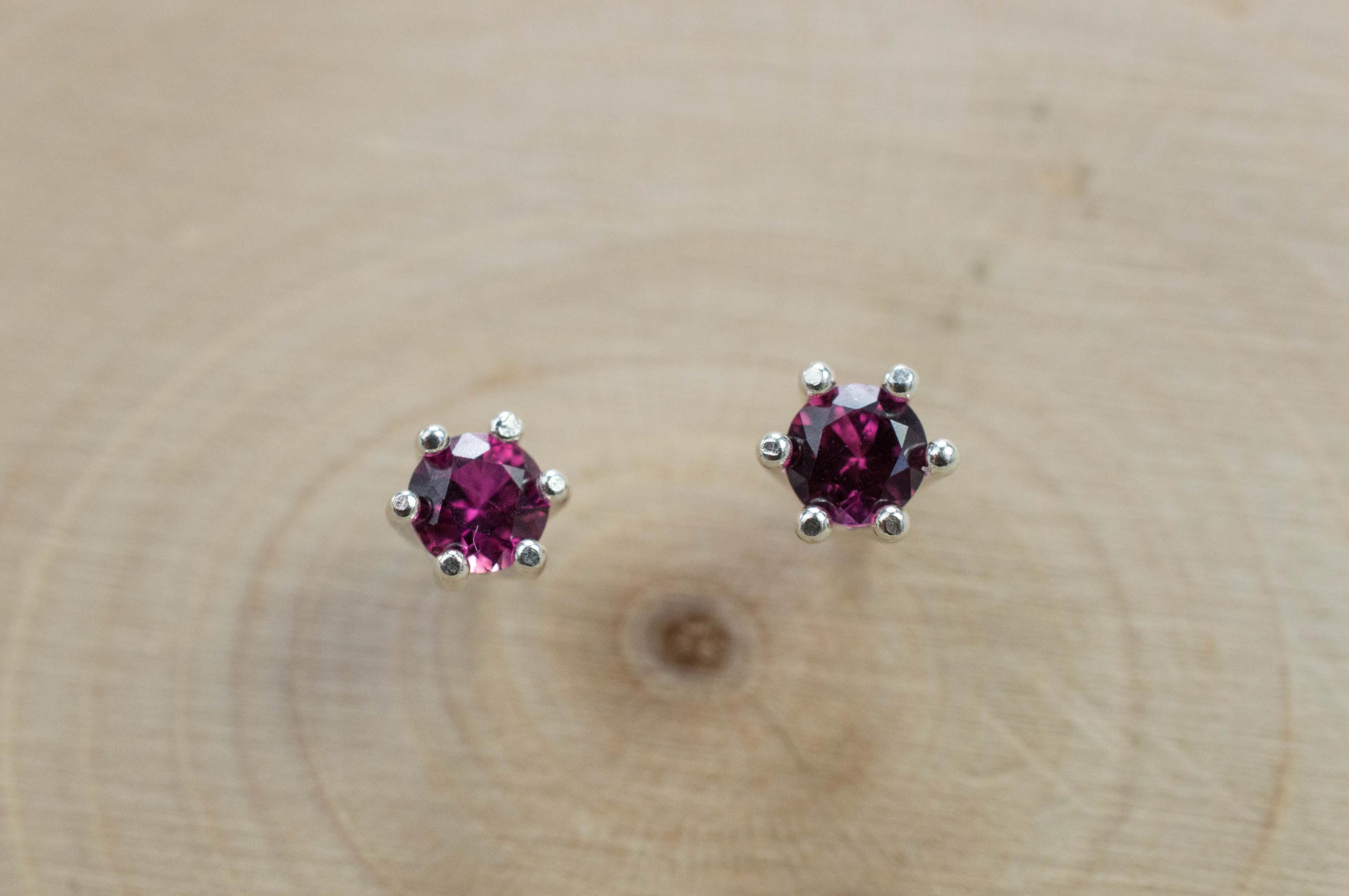 Ruby Earrings; Genuine Thailand Ruby; 0.375cts