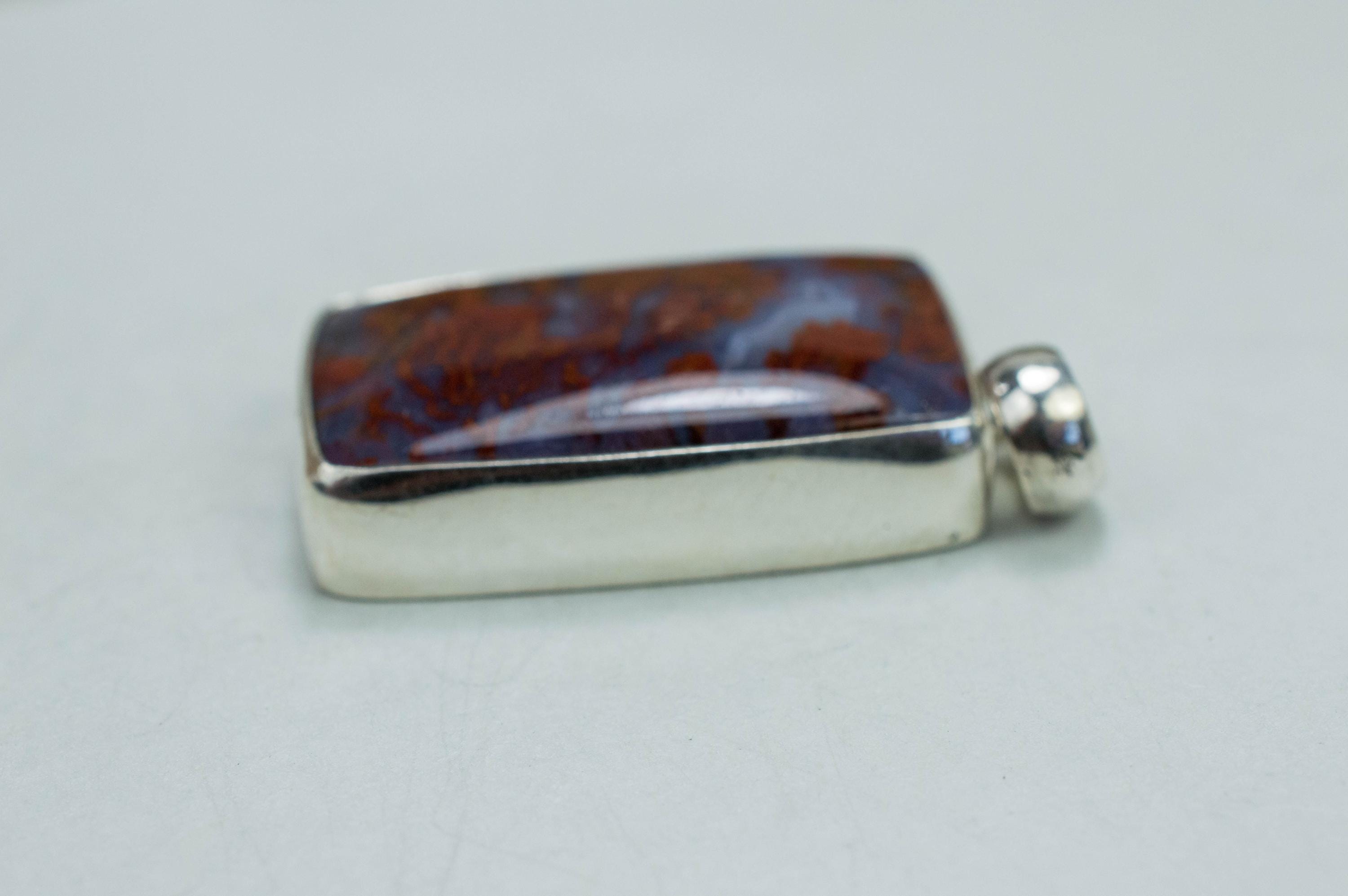 Wingate Agate Pendant, Natural and Untreated California Plume Agate