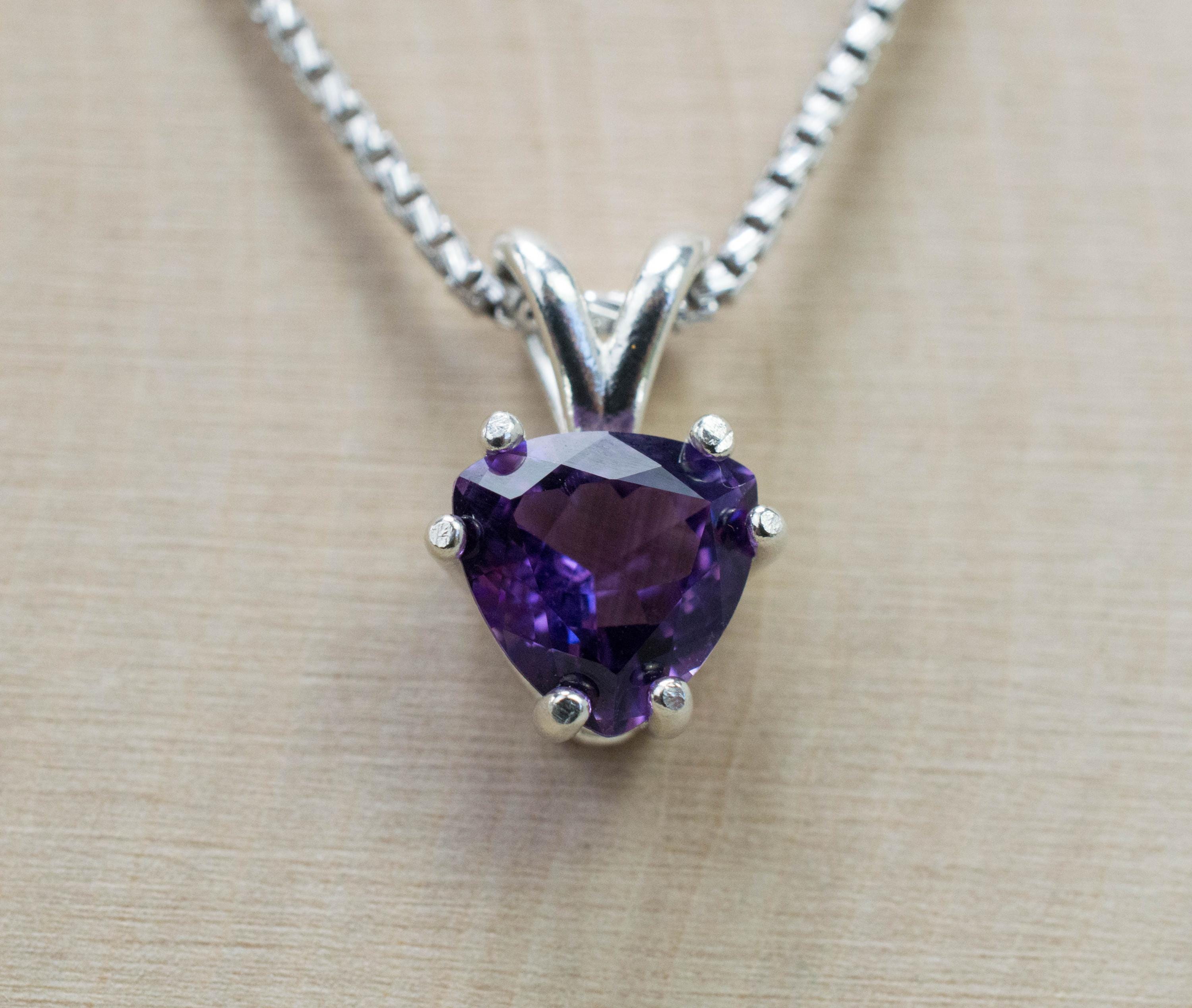 Amethyst Pendant, Untreated Genuine Brazilian Amethyst; 1.400cts