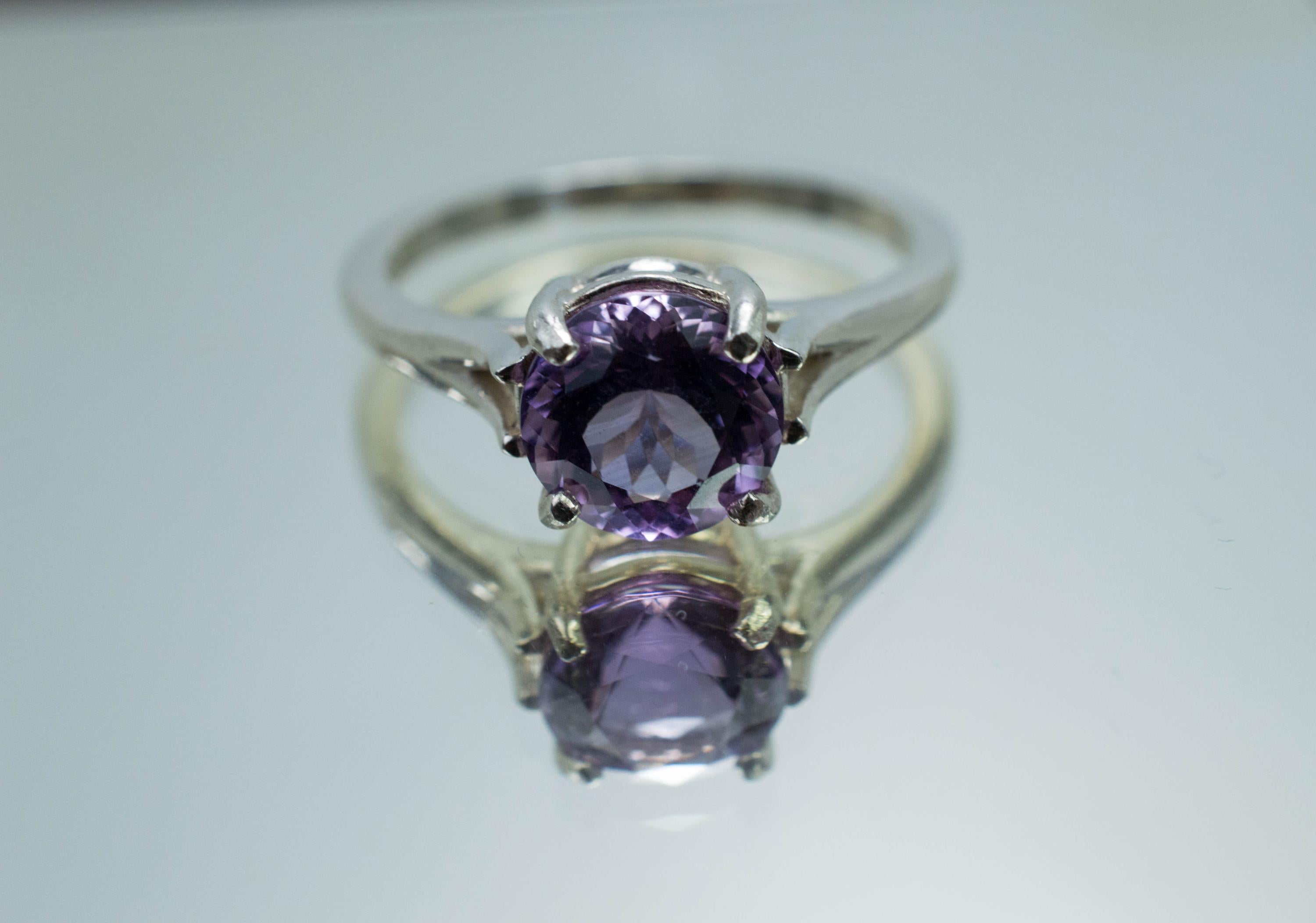 Amethyst Ring, Natural Untreated Brazil Amethyst; 1.445cts