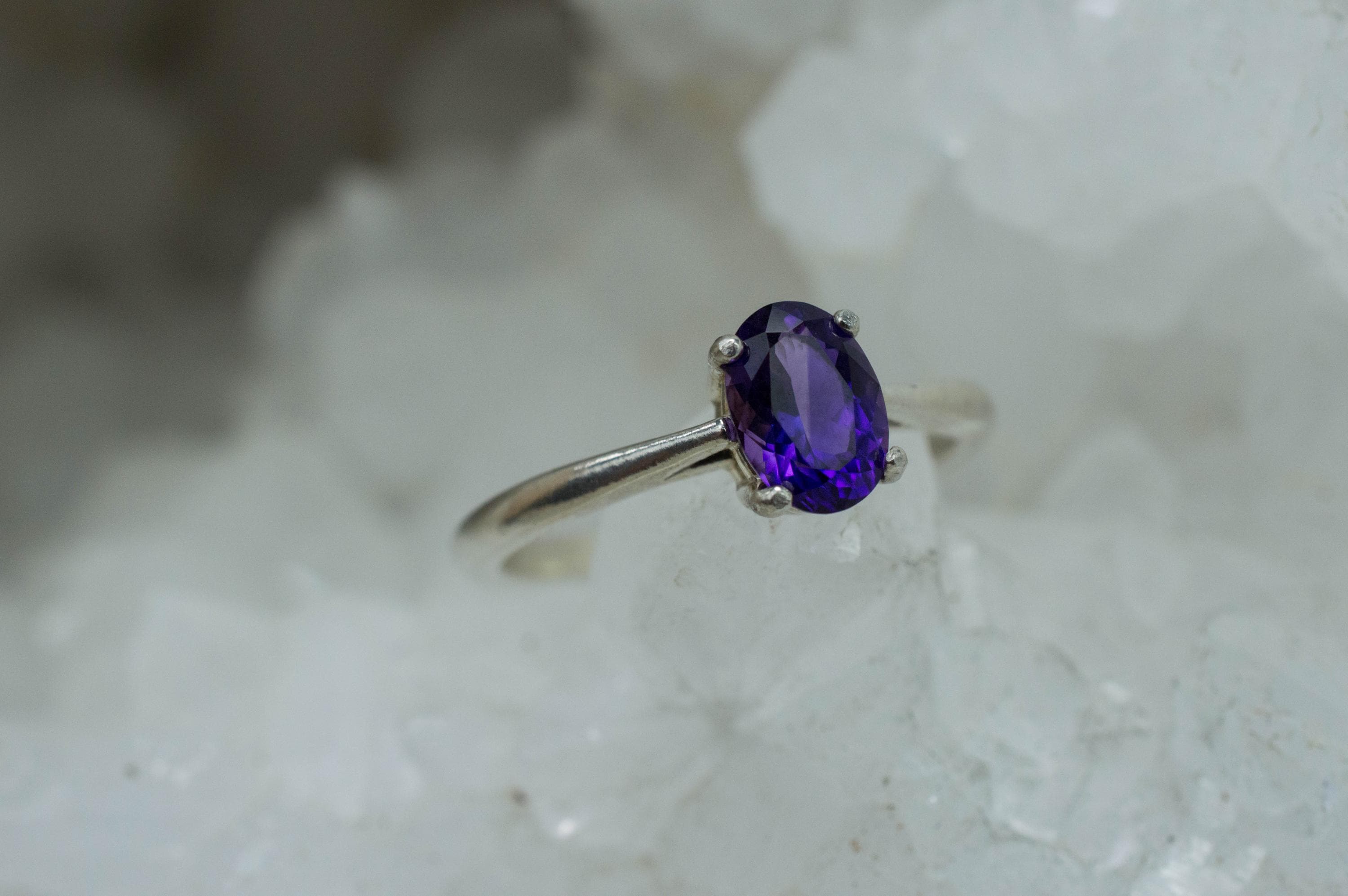 Amethyst Ring, Natural Untreated Uruguay Amethyst; 0.720cts