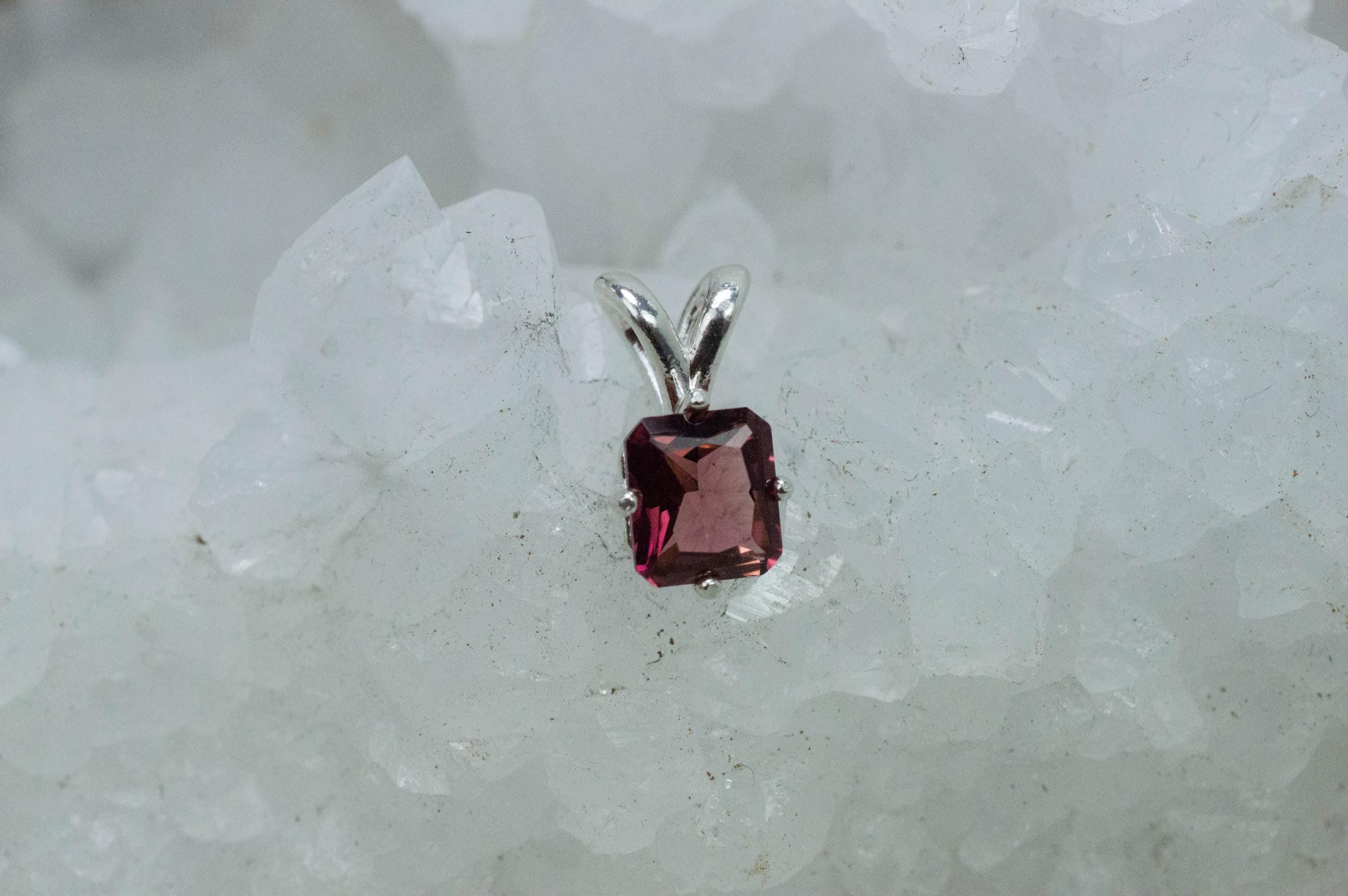 Pink Tourmaline Pendant; Natural Untreated Brazil Tourmaline; 1.160cts