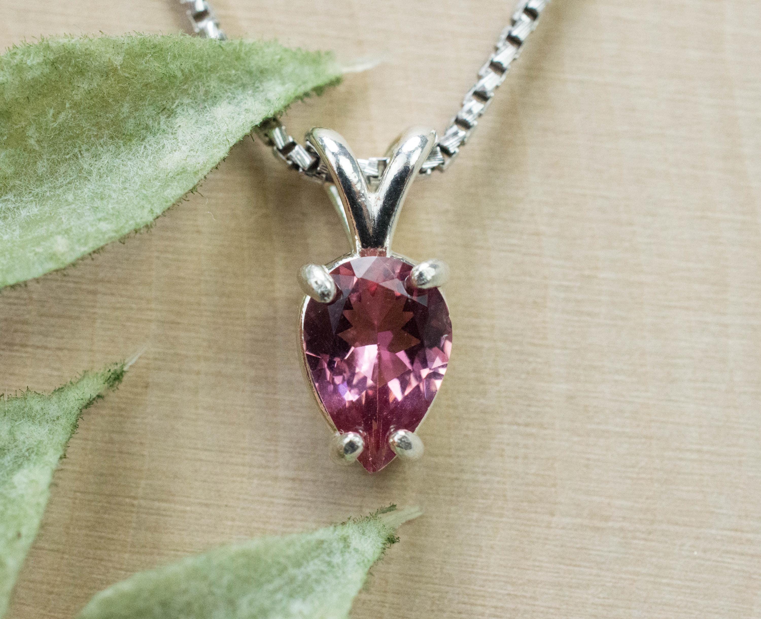 Pink Tourmaline Pendant; Natural Untreated Brazil Tourmaline; 1.225cts