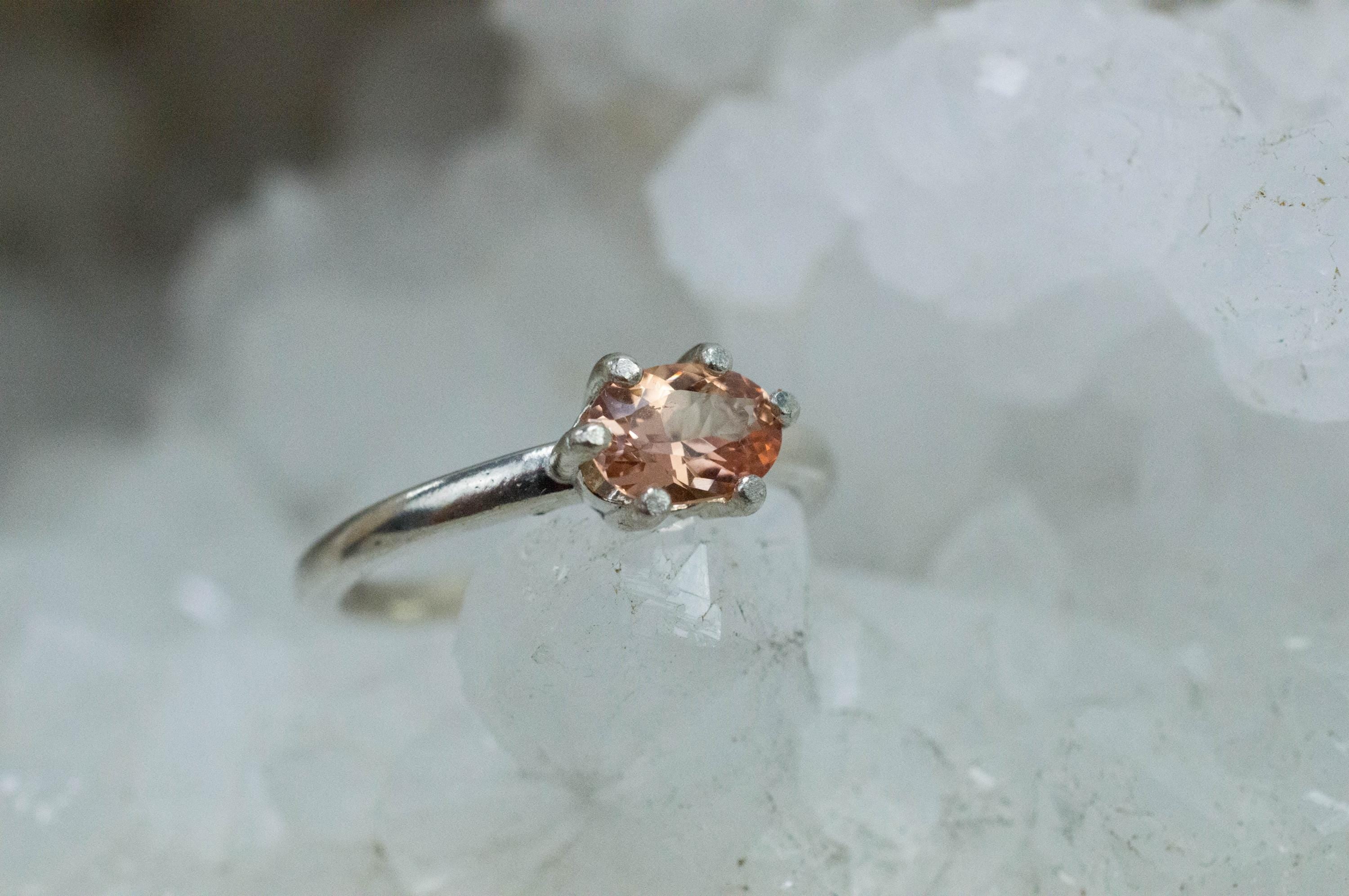 Peach Tourmaline Ring, Natural Untreated Brazil Tourmaline; 0.945cts