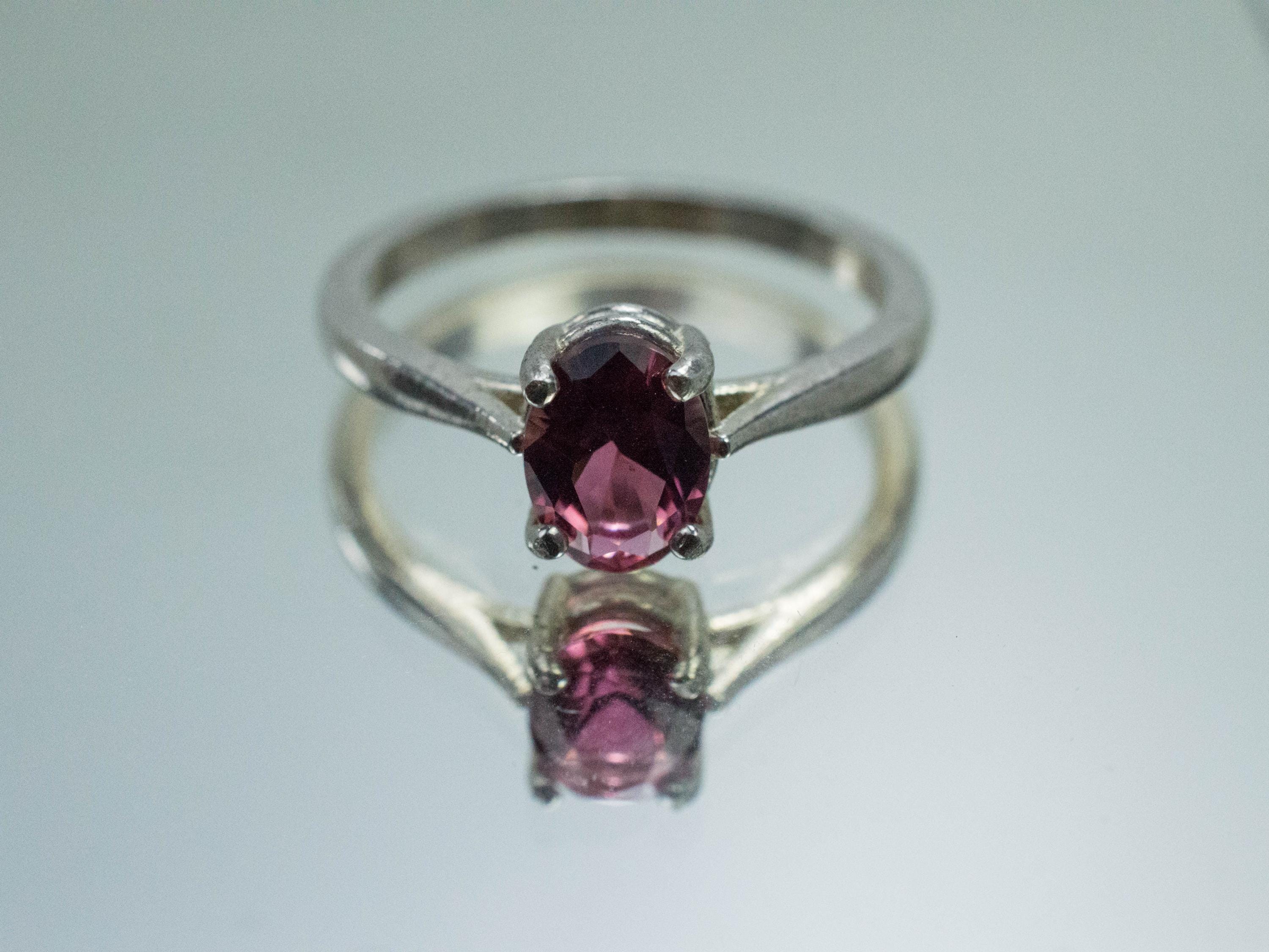 Pink Tourmaline Ring, Natural Untreated Brazil Tourmaline; 0.745cts