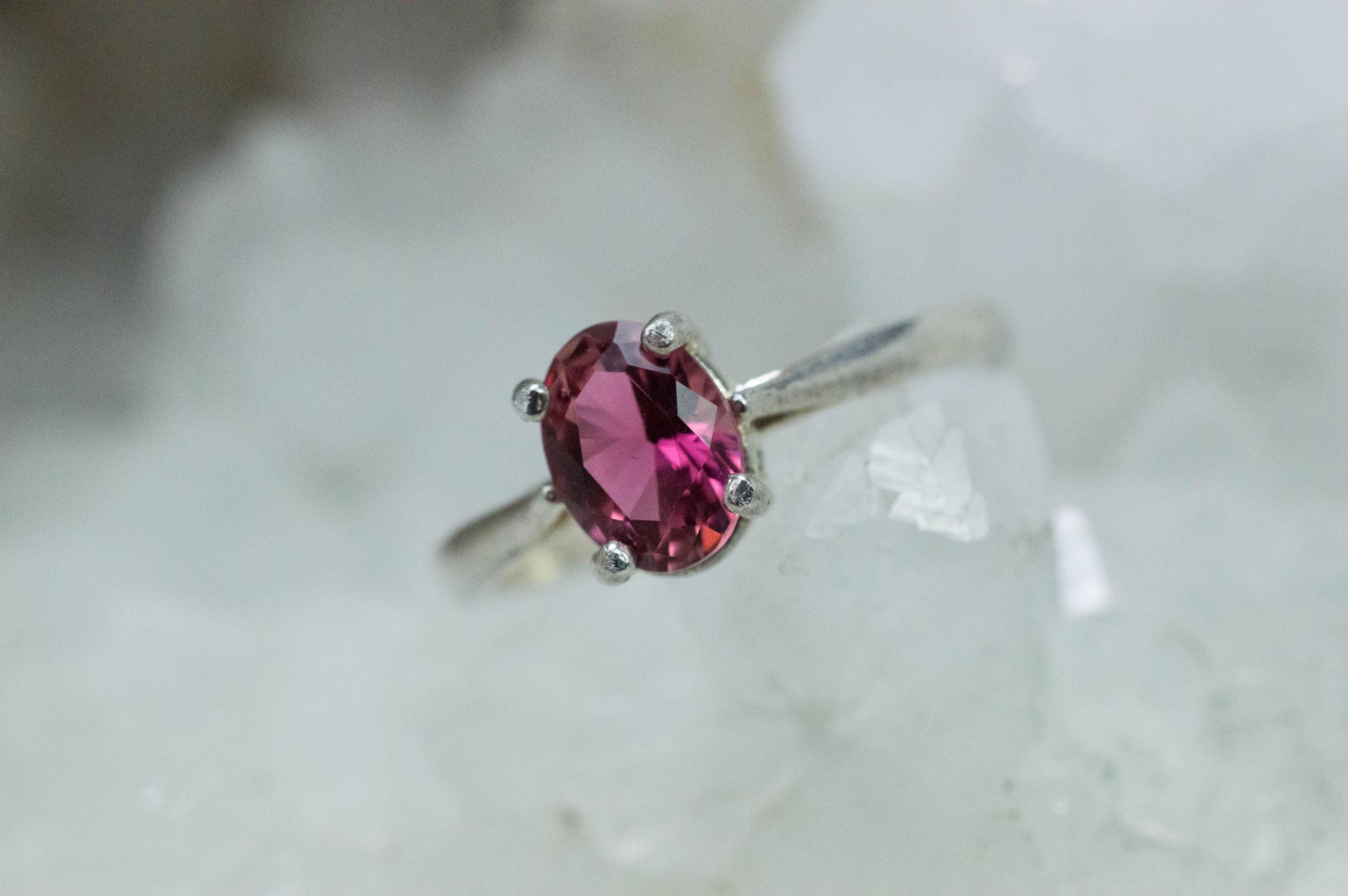 Pink Tourmaline Ring, Natural Untreated Brazil Tourmaline; 0.745cts