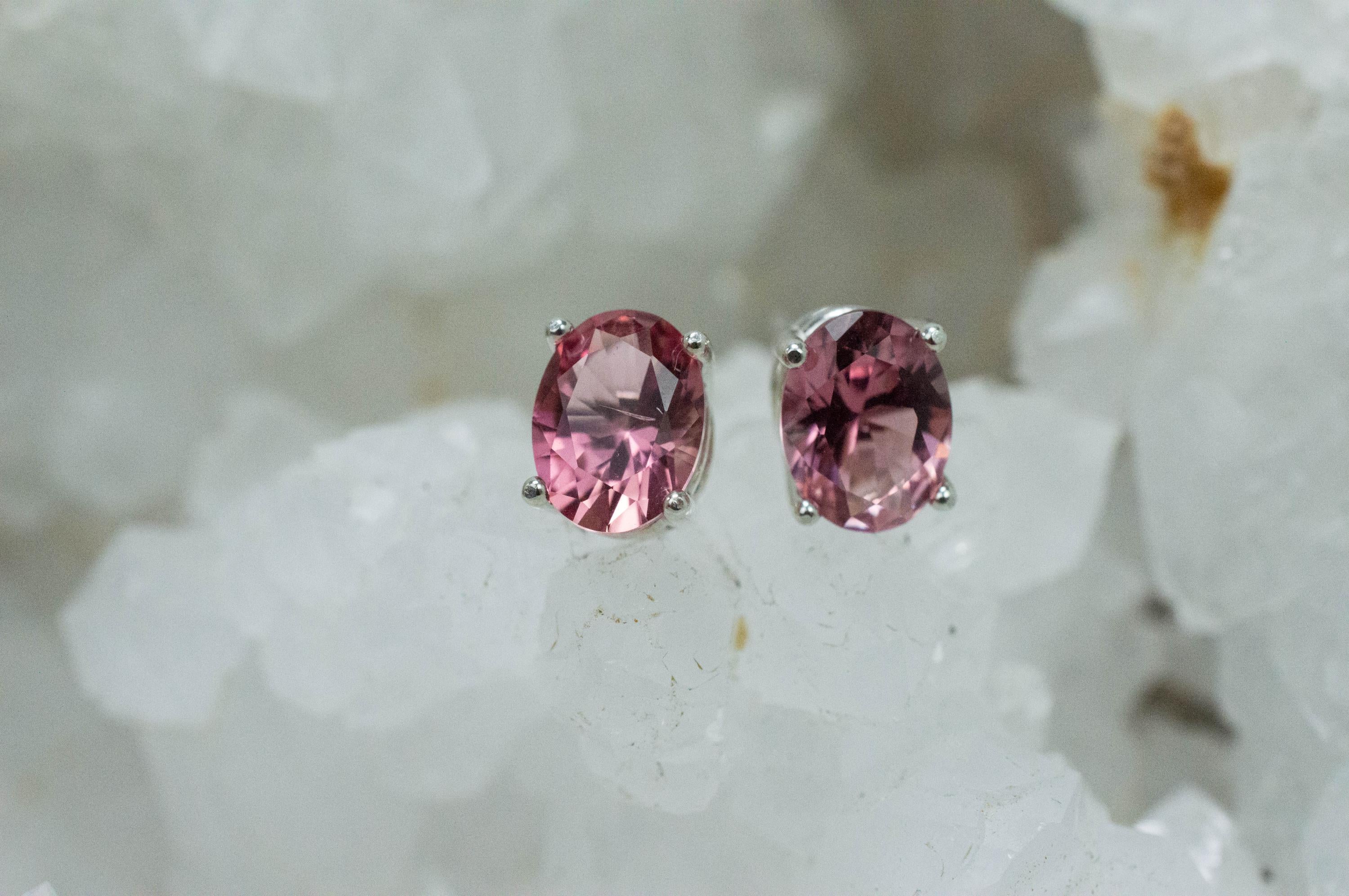 Peach Tourmaline Earrings; Natural Untreated Brazilian Tourmaline; 2.580cts