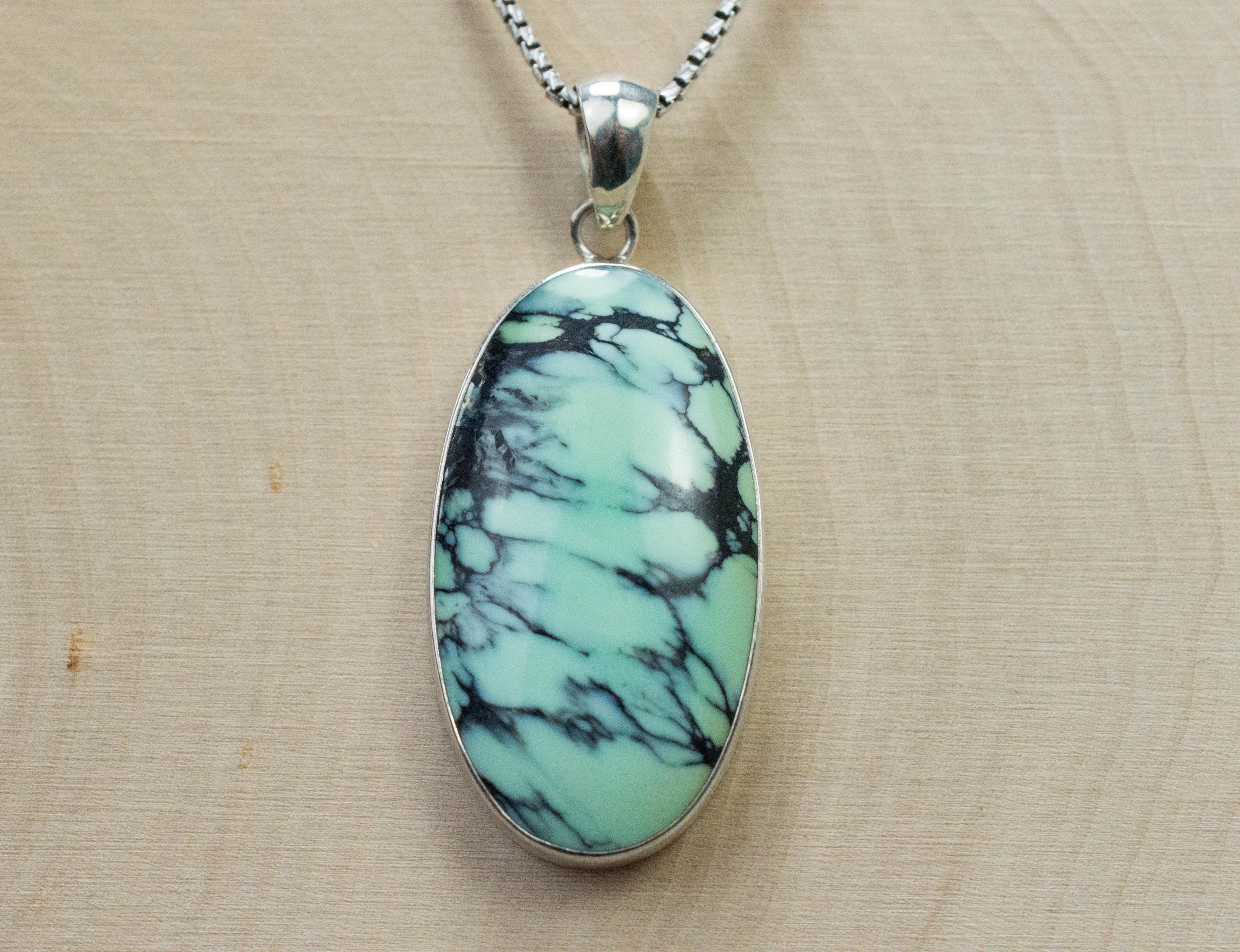 Variquoise Pendant, Natural Untreated Utah Turquoise