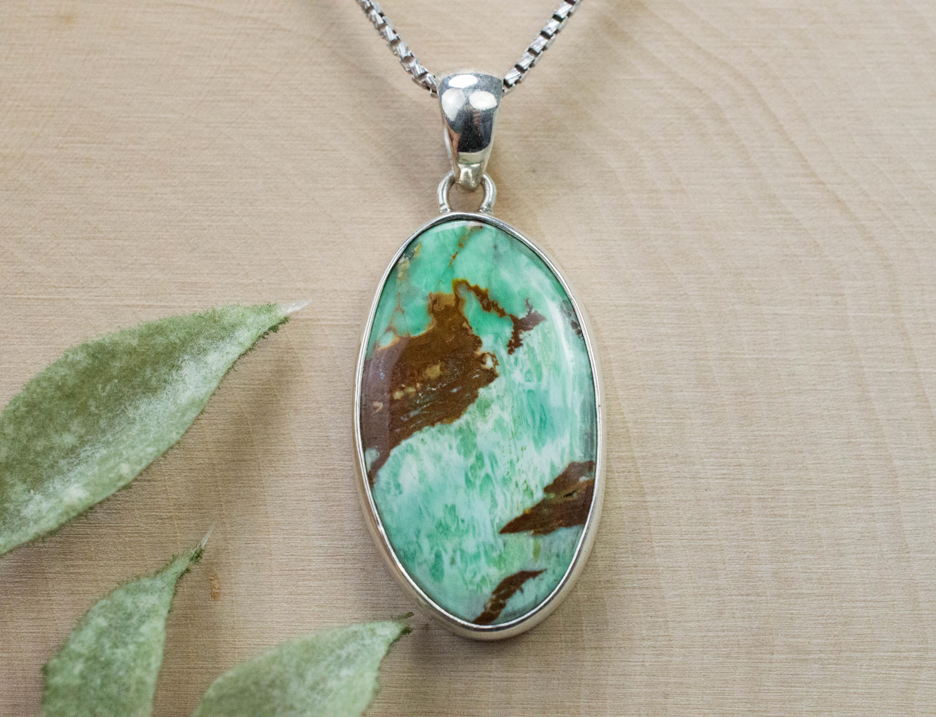 Variscite Pendant, Natural and Untreated Australia Variscite