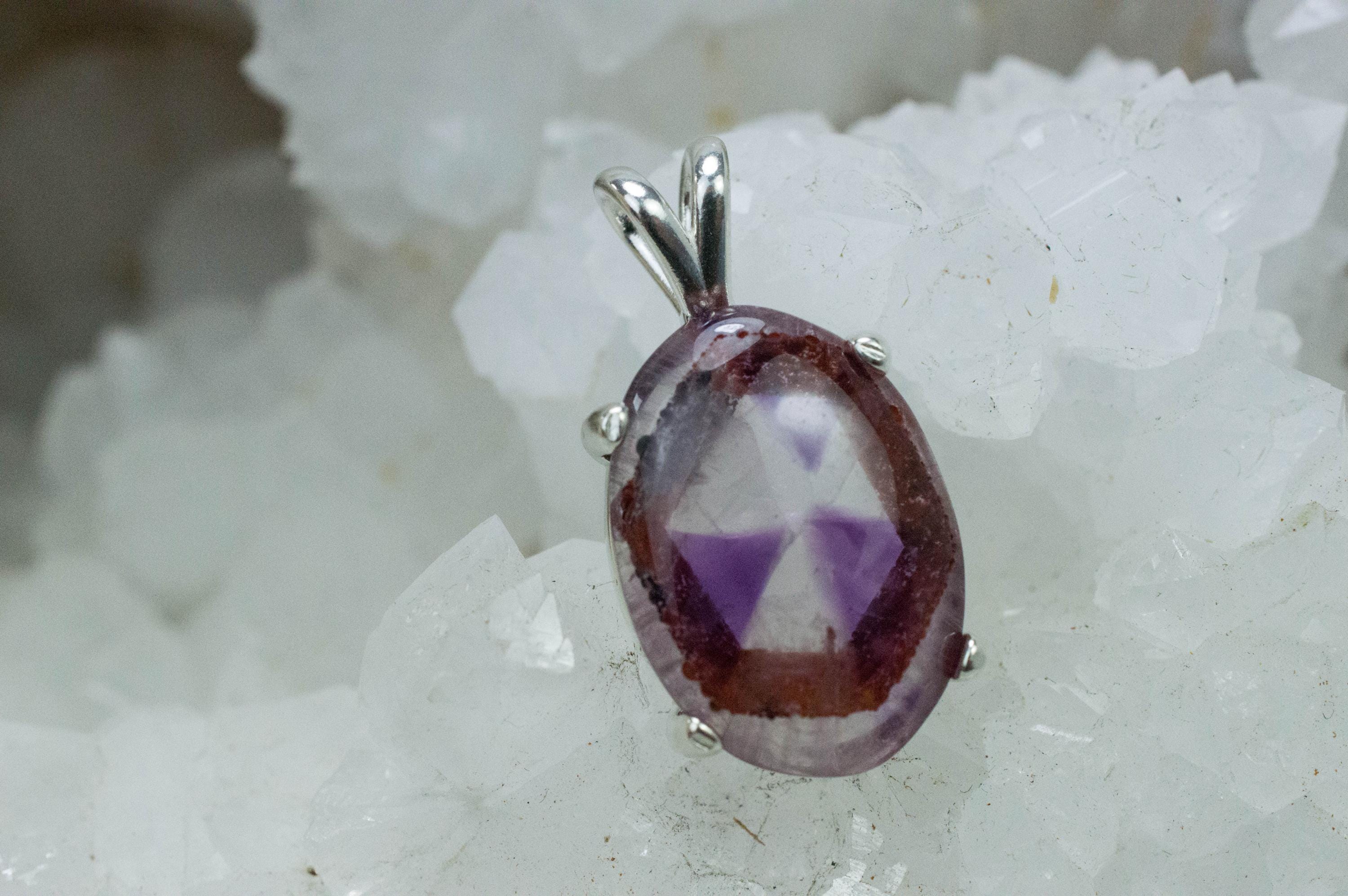 Trapiche Amethyst Pendant, Natural Untreated Brazil Amethyst; 11.370cts