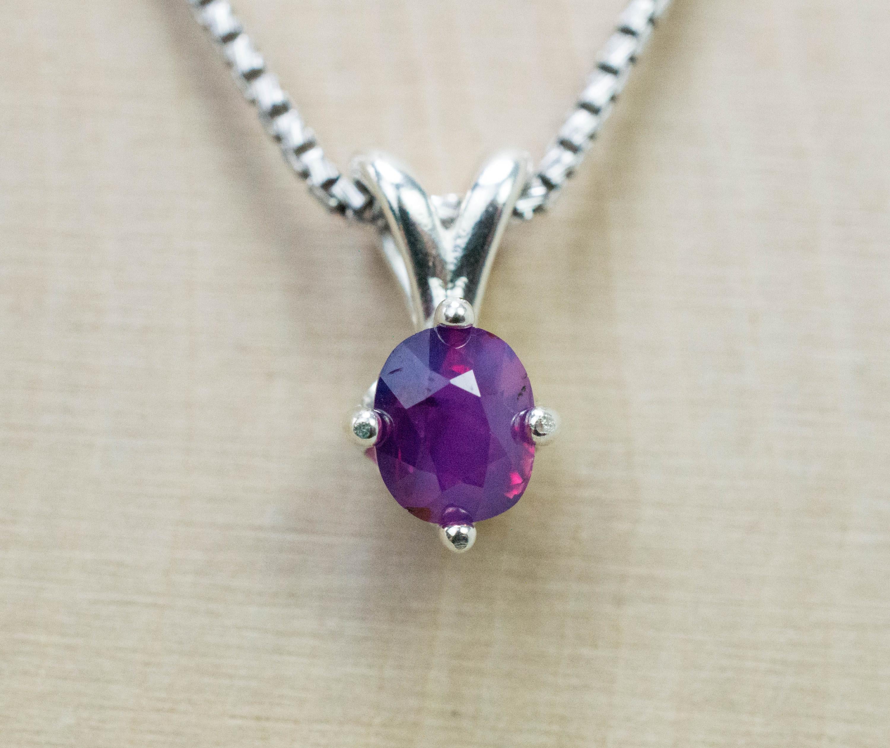 Pink Sapphire Pendant; Natural Untreated Vietnam Sapphire; 1.200cts