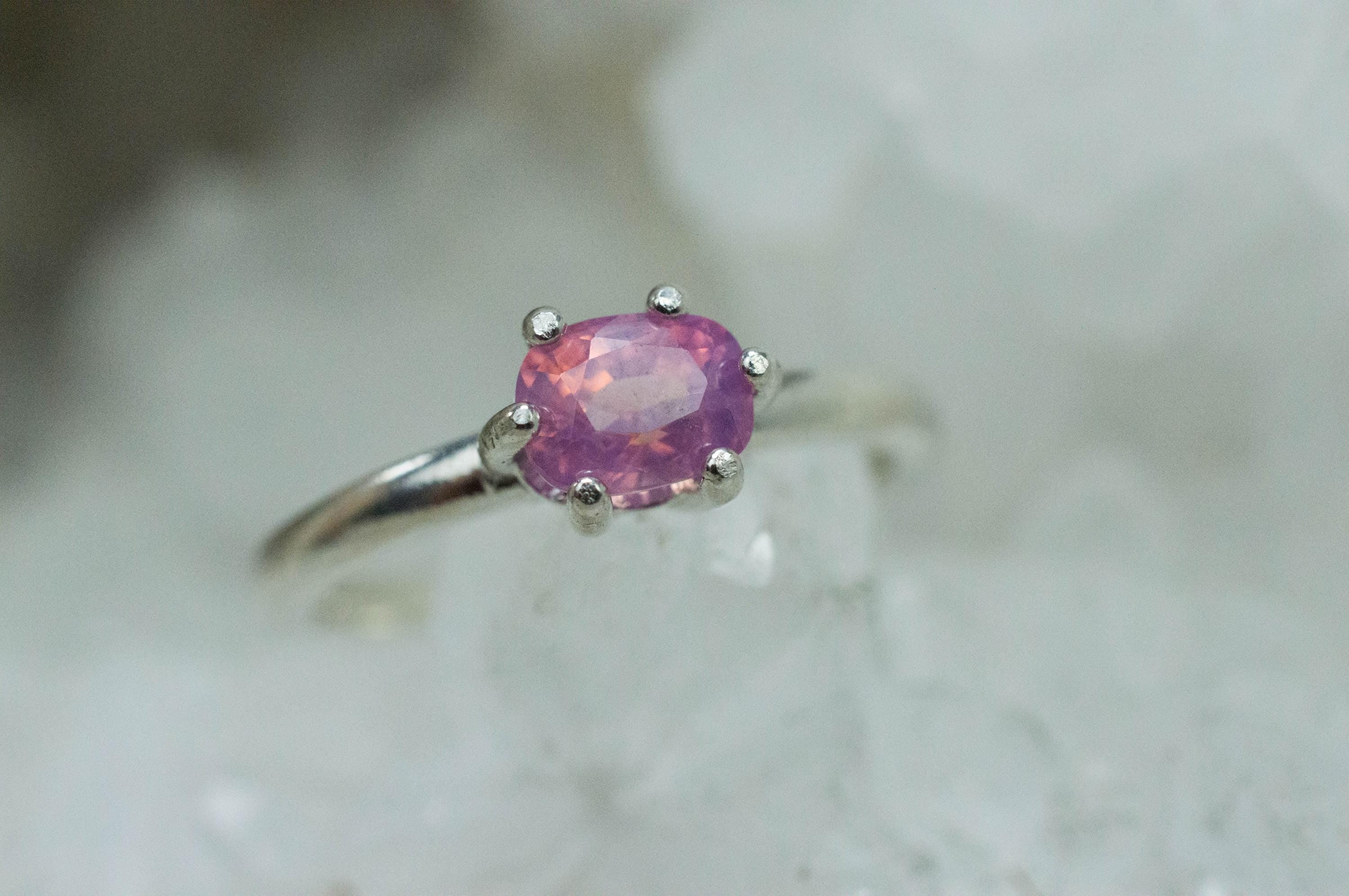 Pink Sapphire Ring, Natural Untreated Vietnam Sapphire; 0.525cts