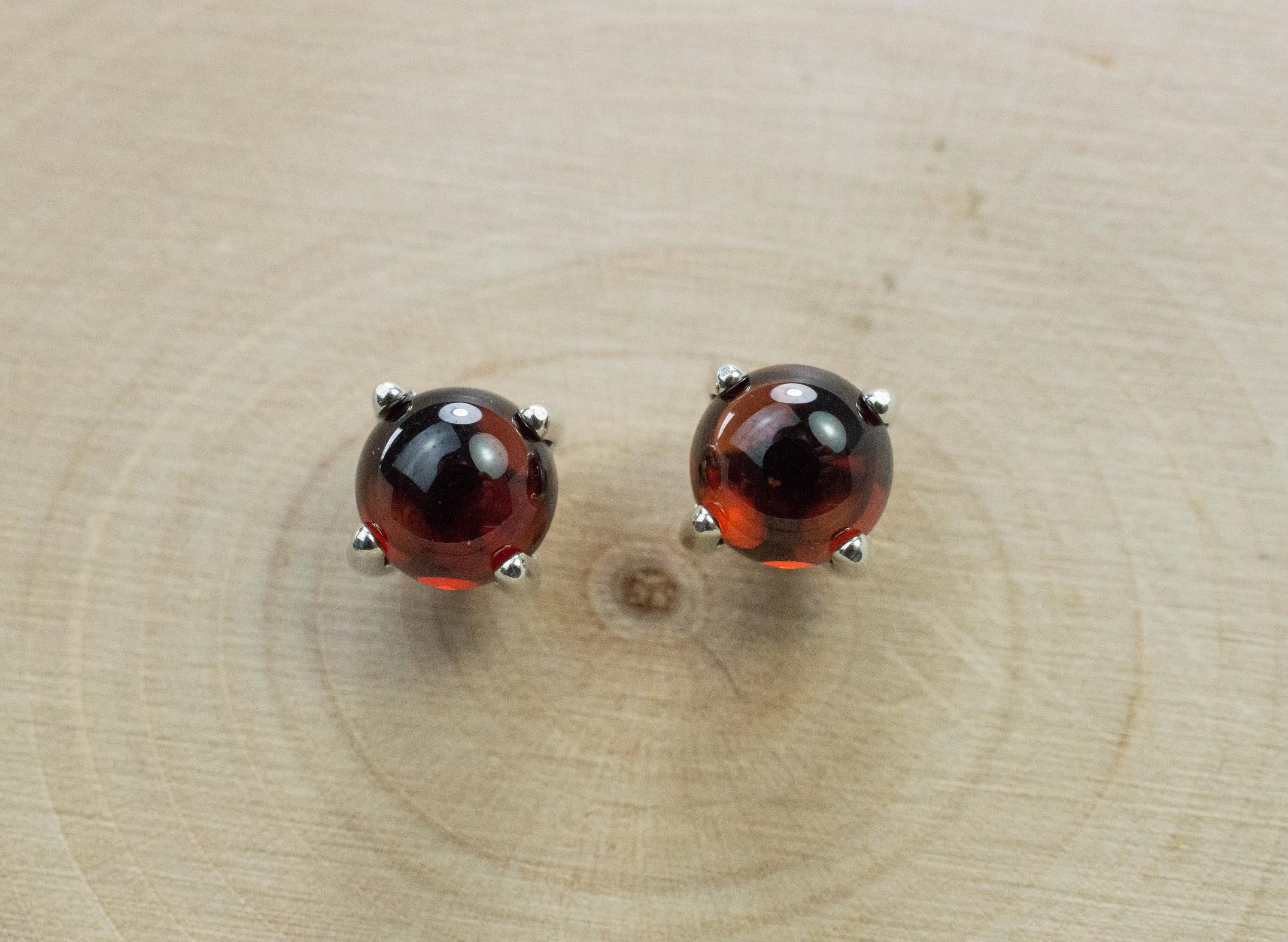 Pyrope Garnet Earrings; Genuine Untreated Mozambique Pyrope Garnet; 2.860cts