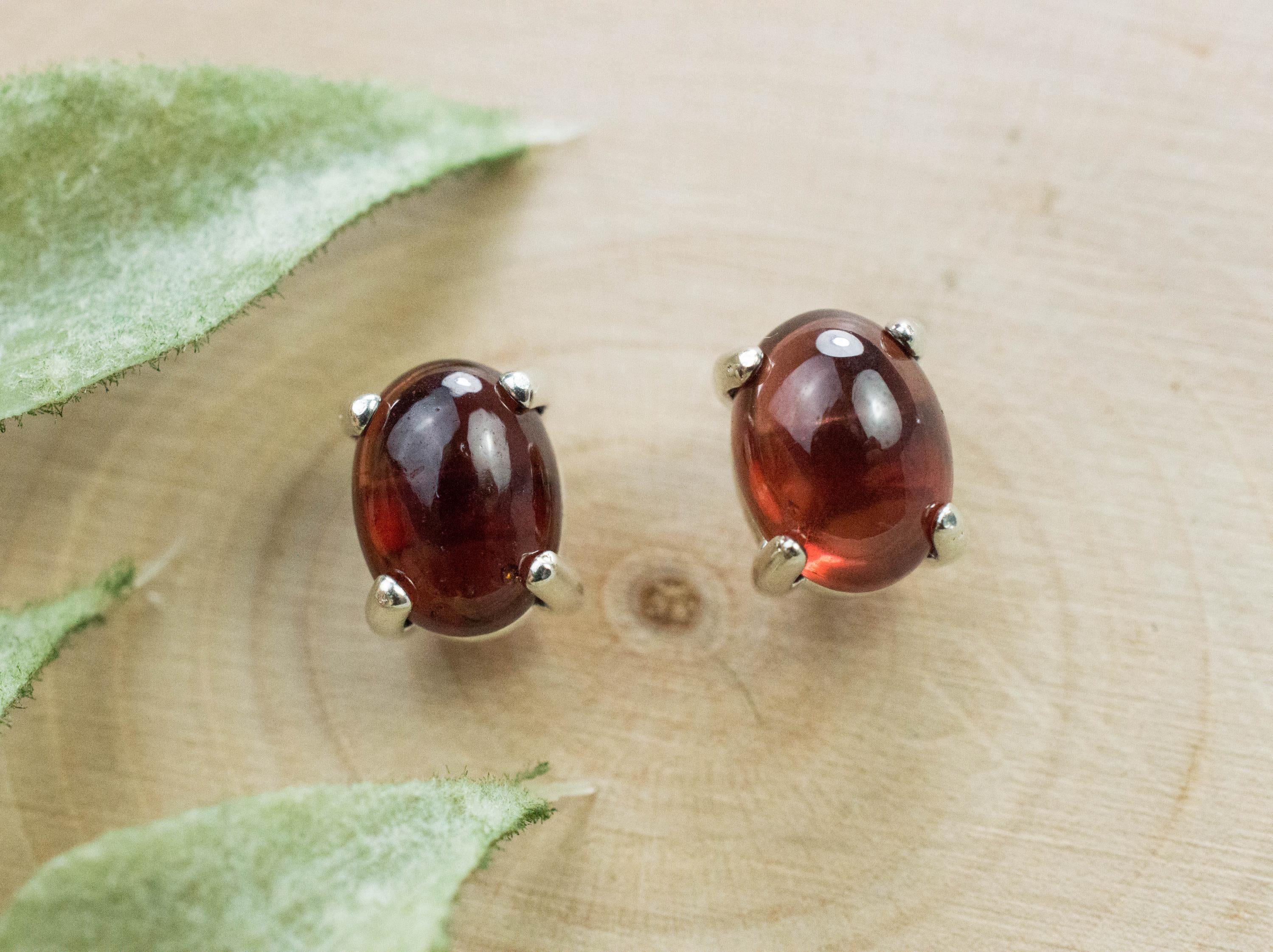 Pyrope Garnet Earrings; Genuine Untreated Mozambique Pyrope Garnet; 3.350cts