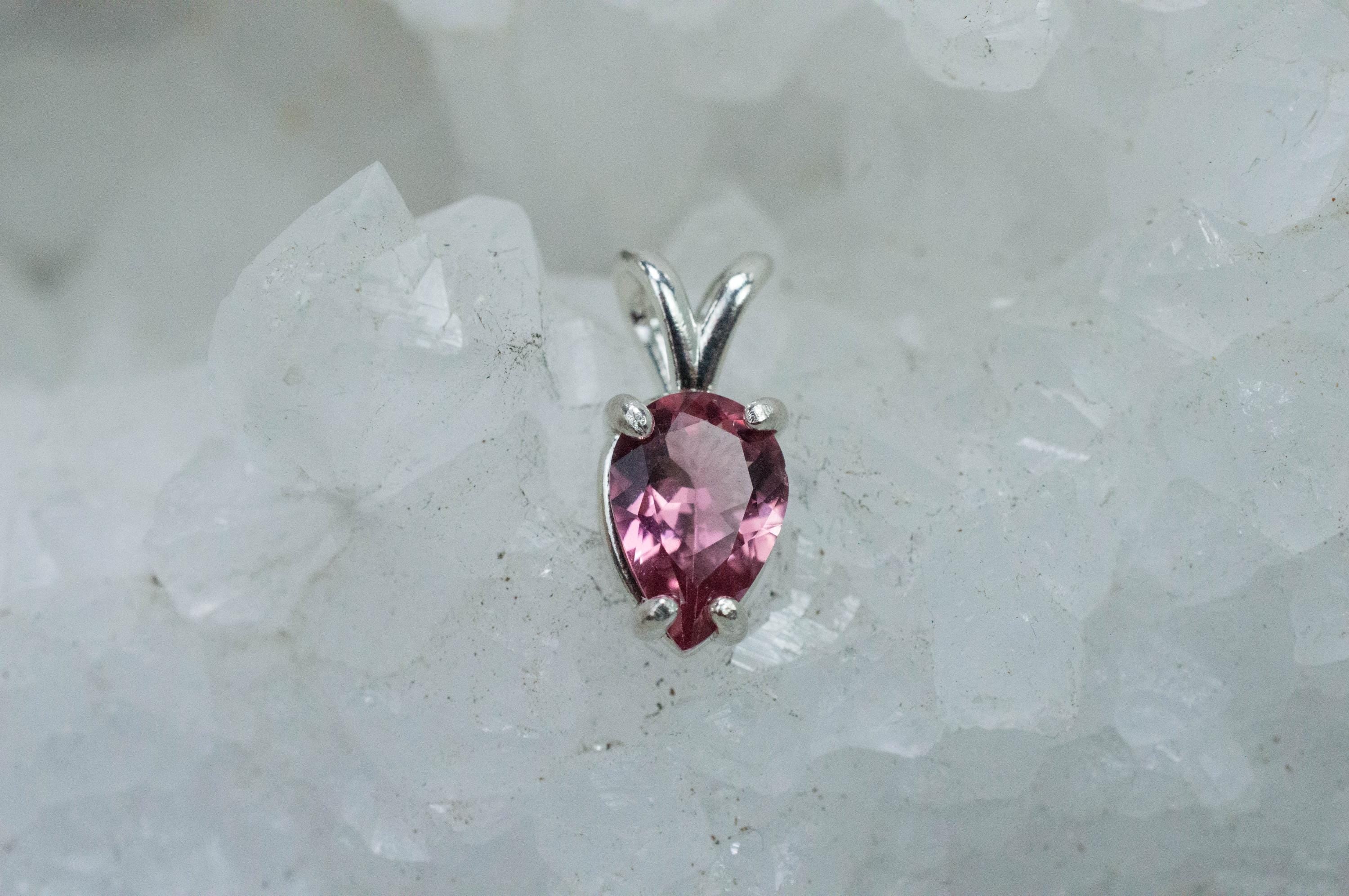 Pink Tourmaline Pendant; Natural Untreated Brazil Tourmaline; 1.225cts