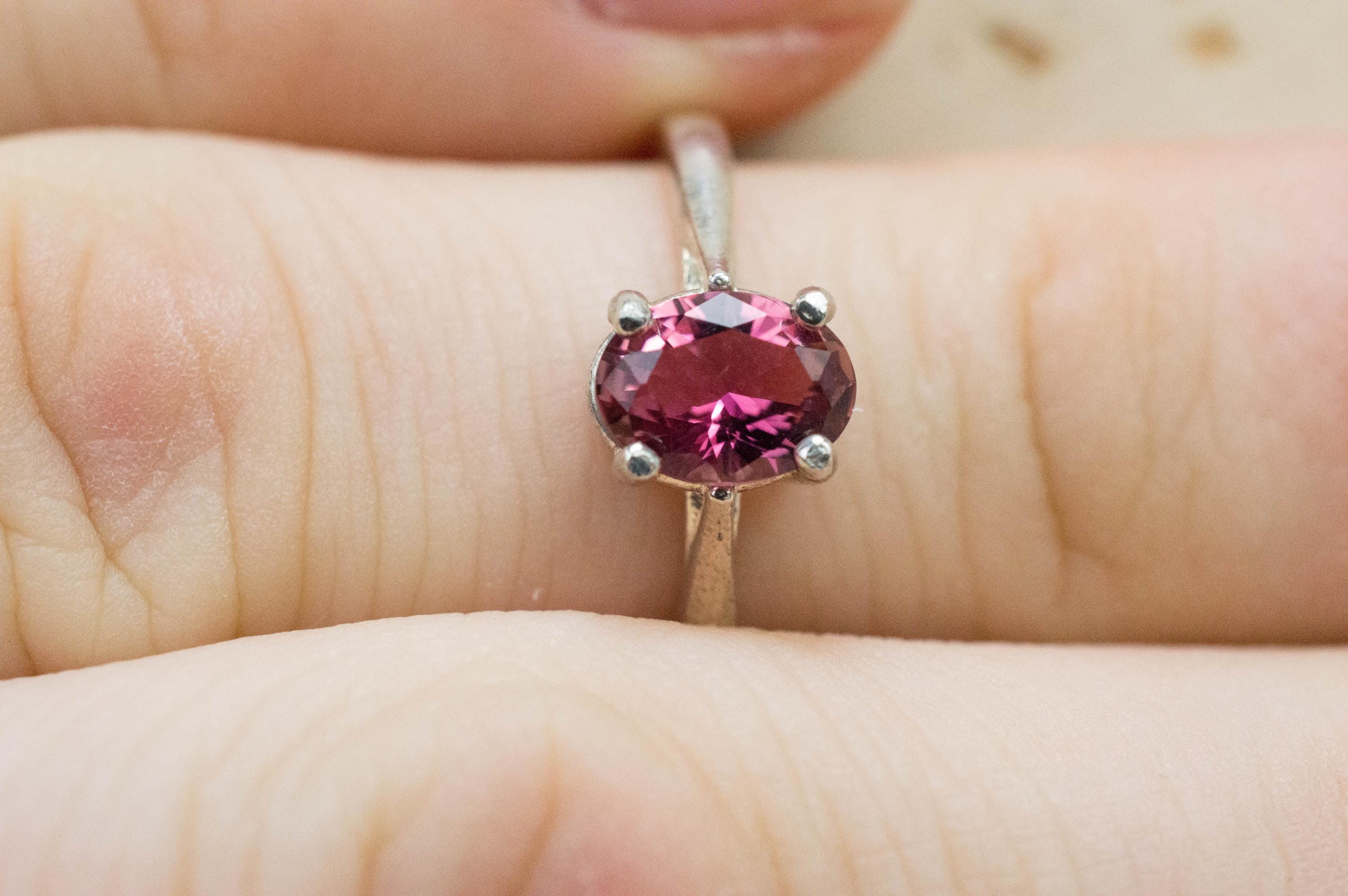 Pink Tourmaline Ring, Natural Untreated Brazil Tourmaline; 0.745cts