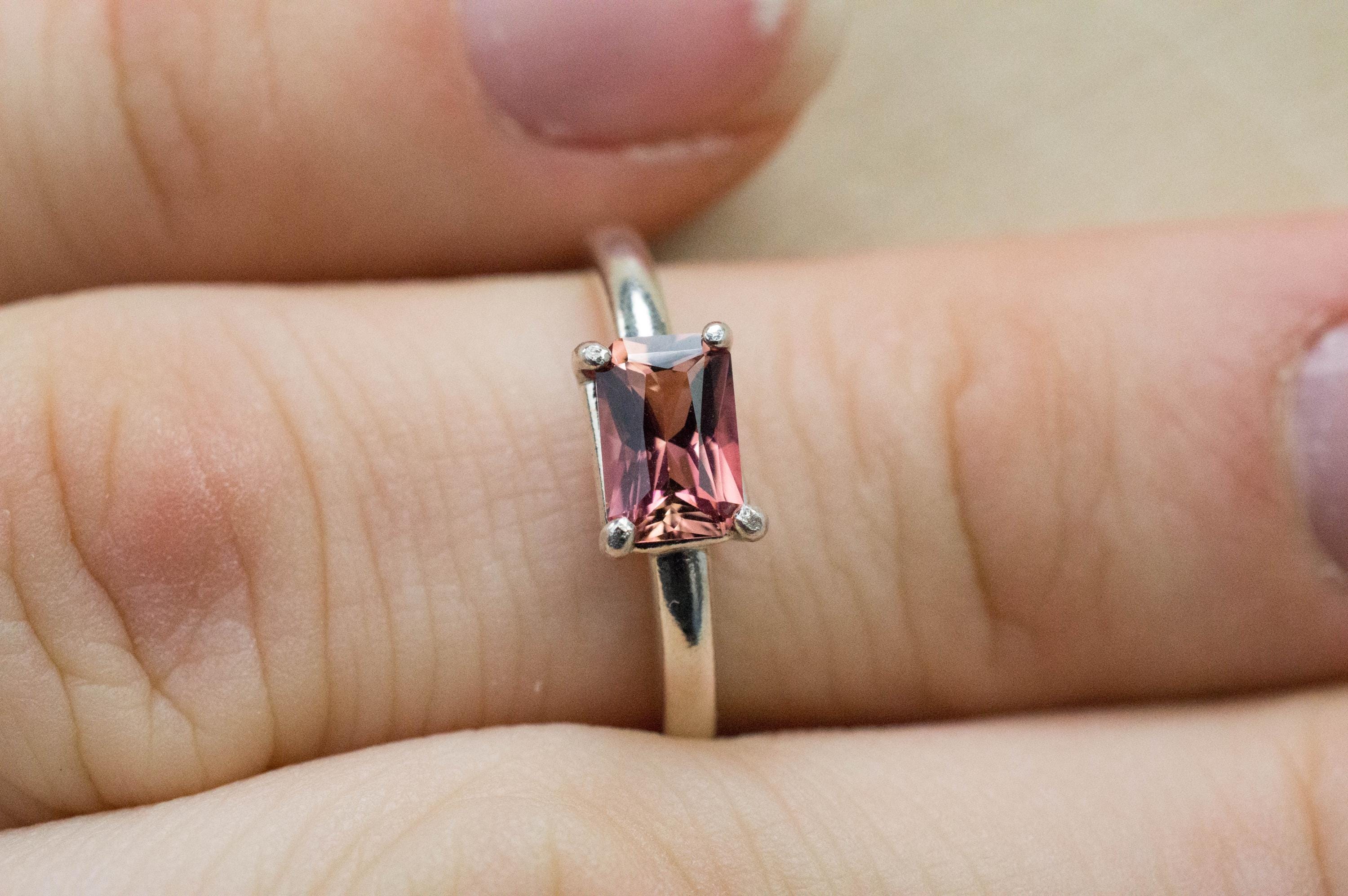 Pink Tourmaline Ring, Natural Untreated Brazil Tourmaline; 0.665cts