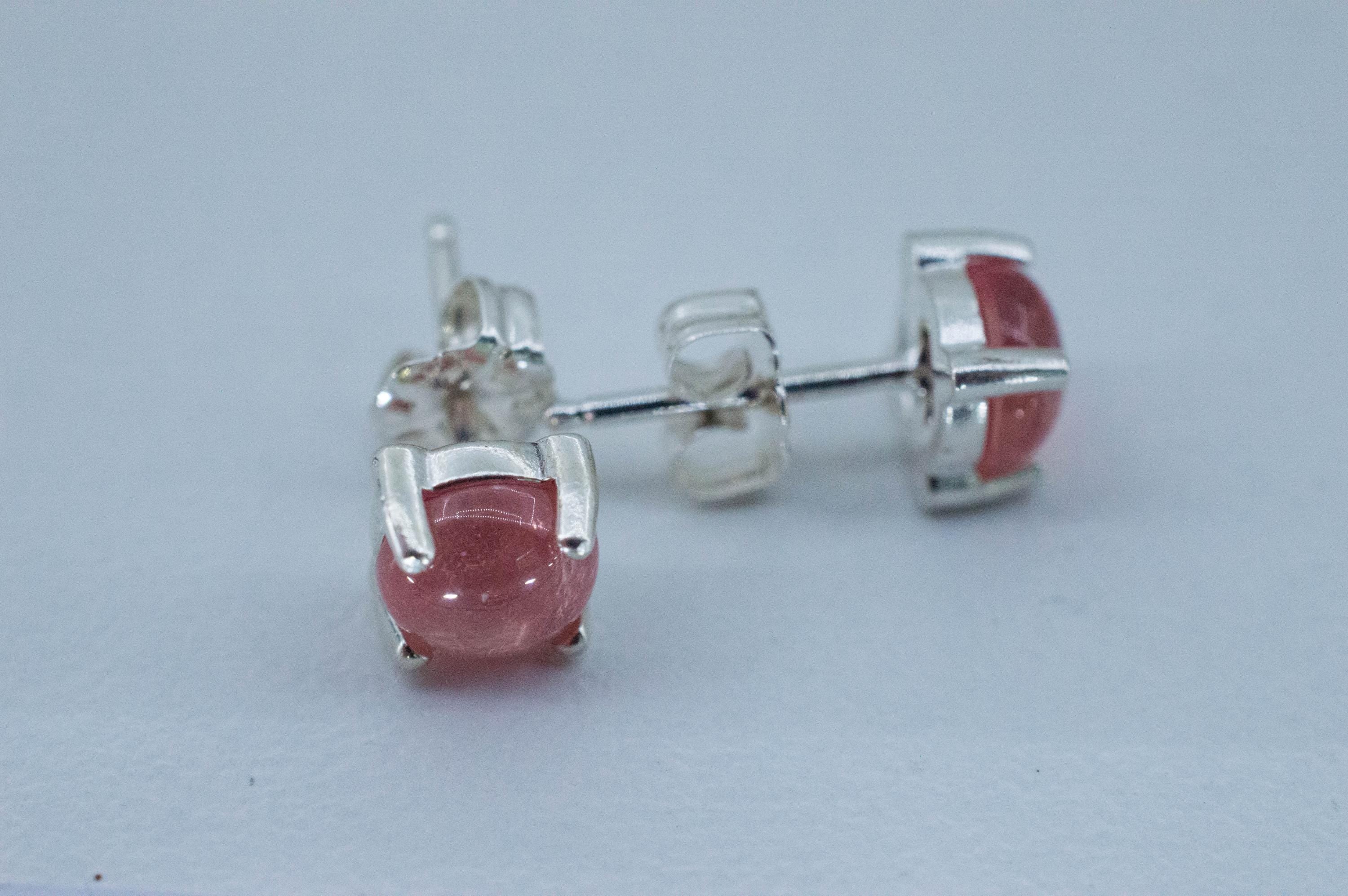 Rhodochrosite Earrings; Natural Untreated USA Sweet Home Rhodochrosite; 2.190cts - Mark Oliver Gems