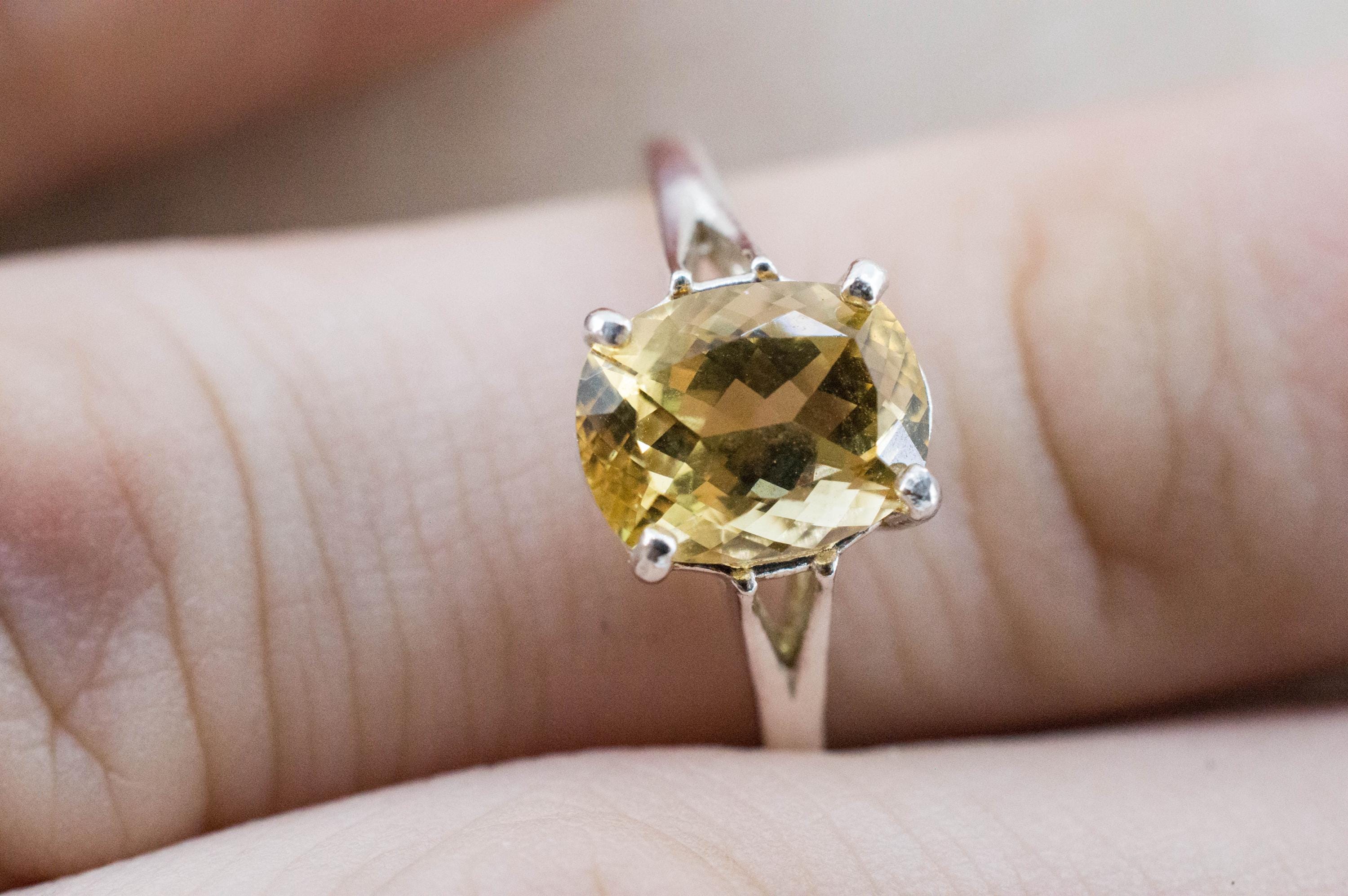 Heliodor Ring, Natural Untreated Brazil Golden Beryl; 1.840cts