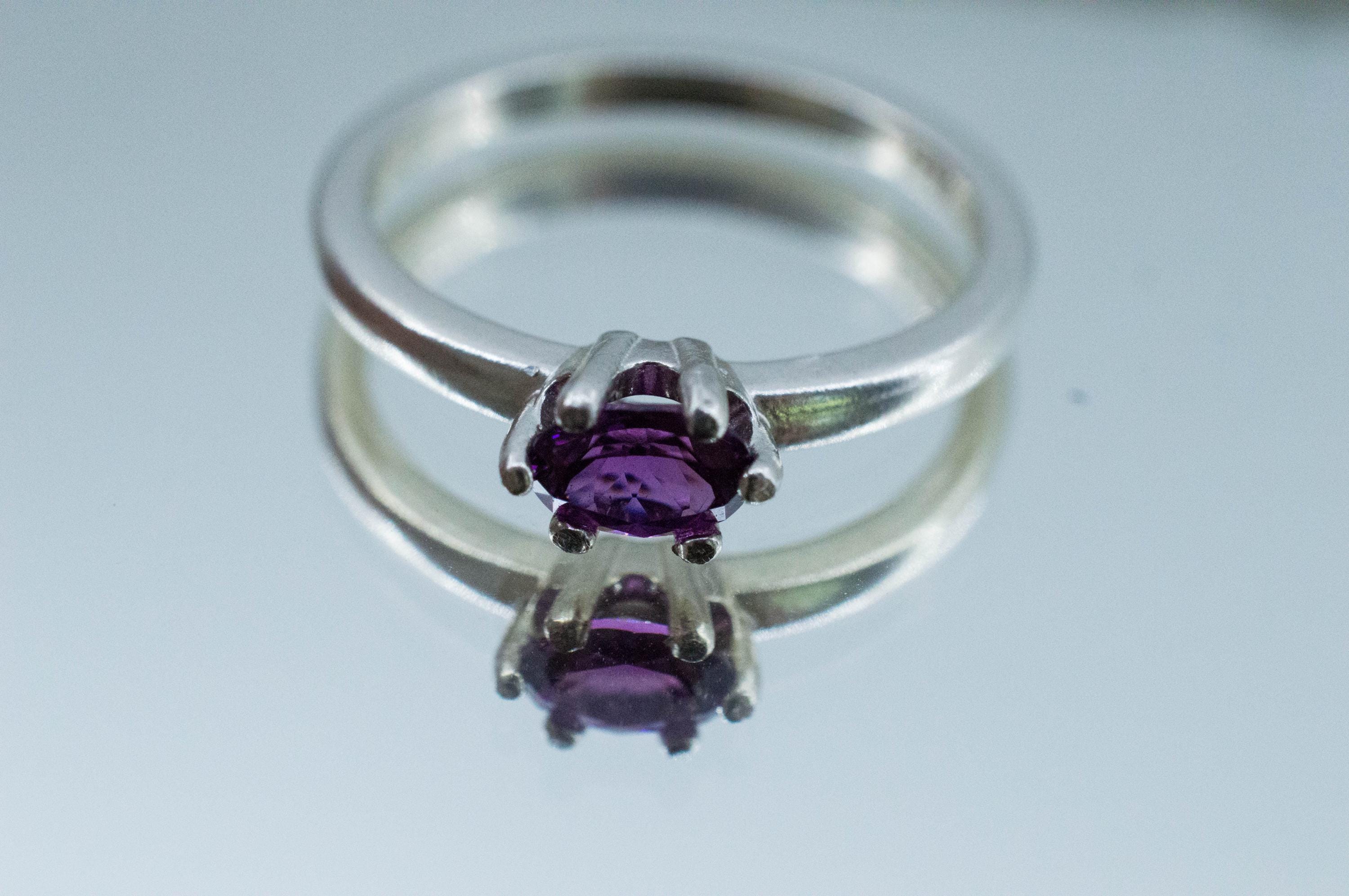 Purple Garnet Ring, Natural Untreated Rare Mozambique Garnet; 0.465cts - Mark Oliver Gems