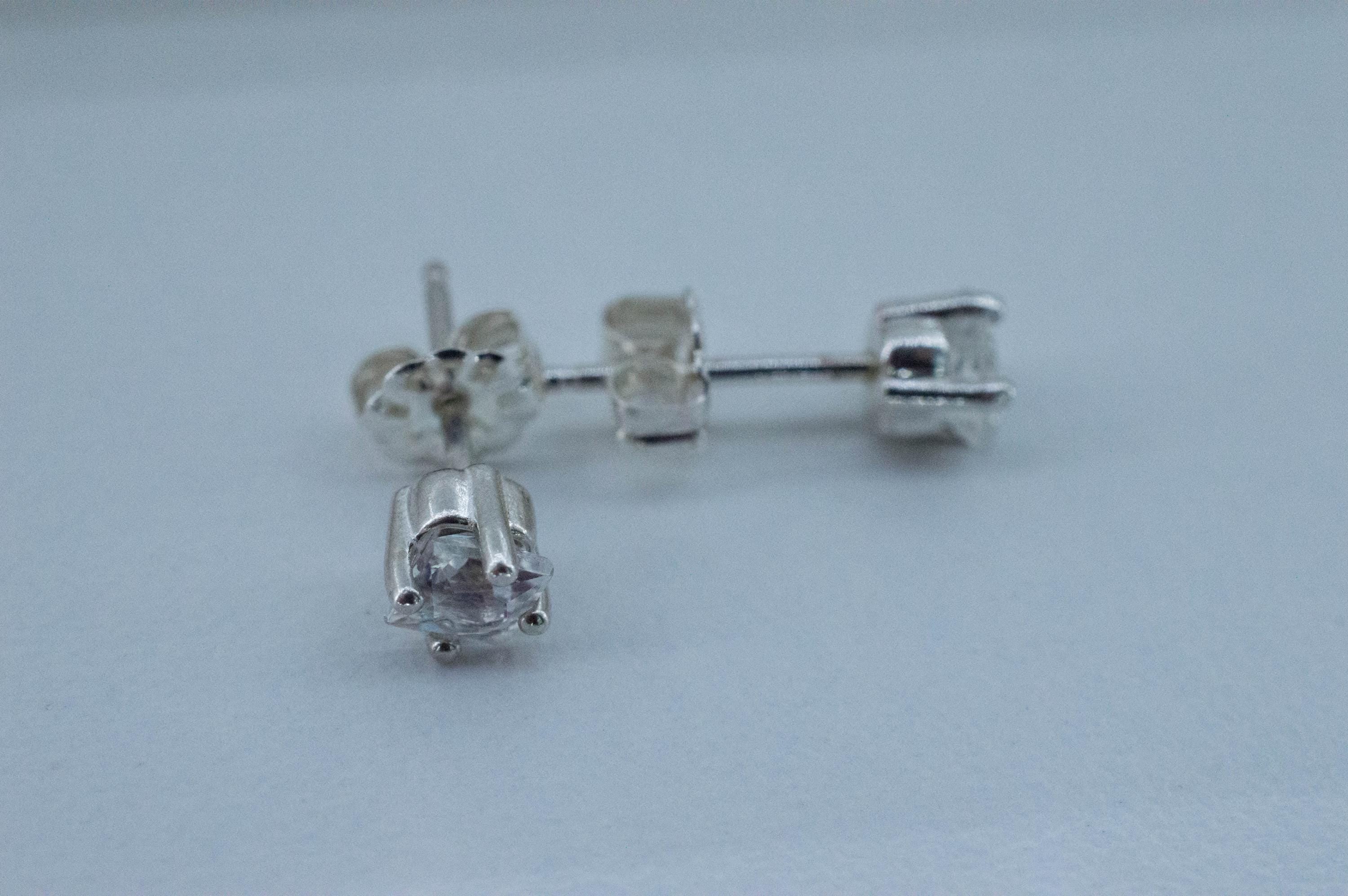 Rainbow Moonstone Earrings, Natural Untreated India Moonstone; 0.625cts - Mark Oliver Gems