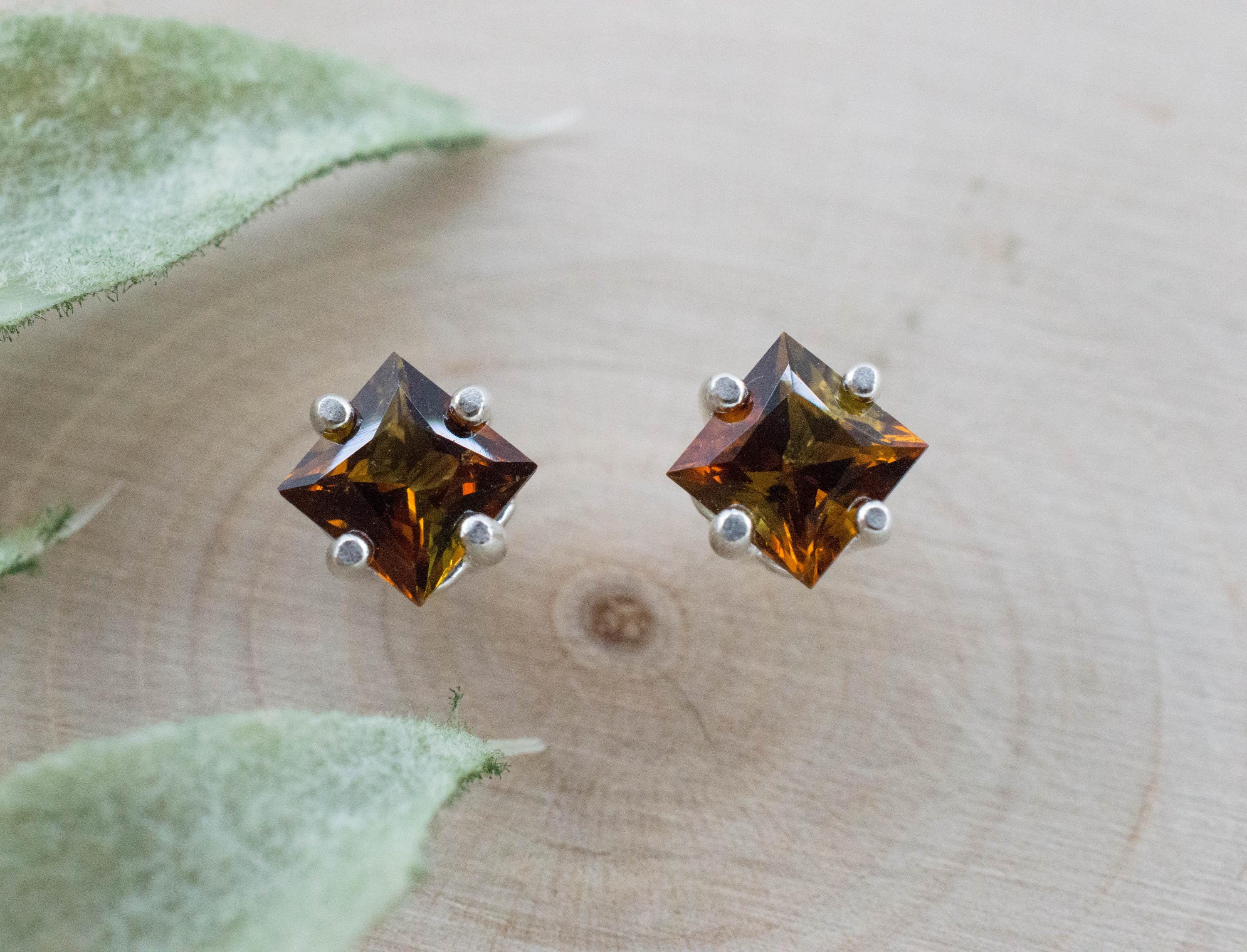Sunset Tourmaline Earrings; Natural Untreated Tanzania Tourmaline; 1.245cts - Mark Oliver Gems
