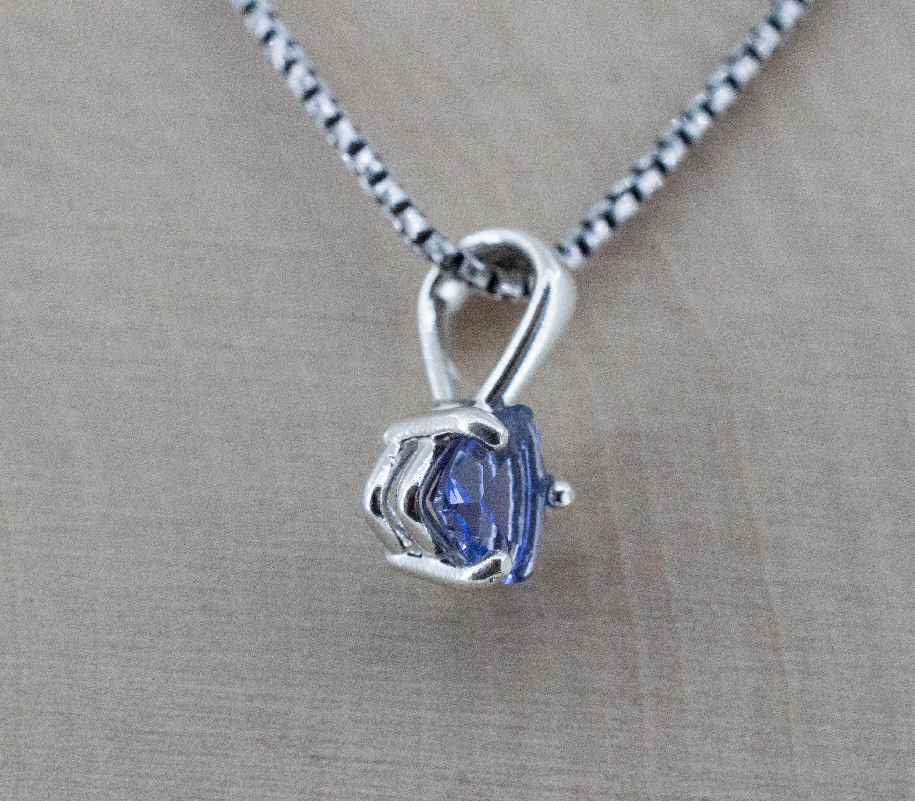 Iolite Pendant; Natural Untreated Tanzania Iolite; 0.750cts - Mark Oliver Gems