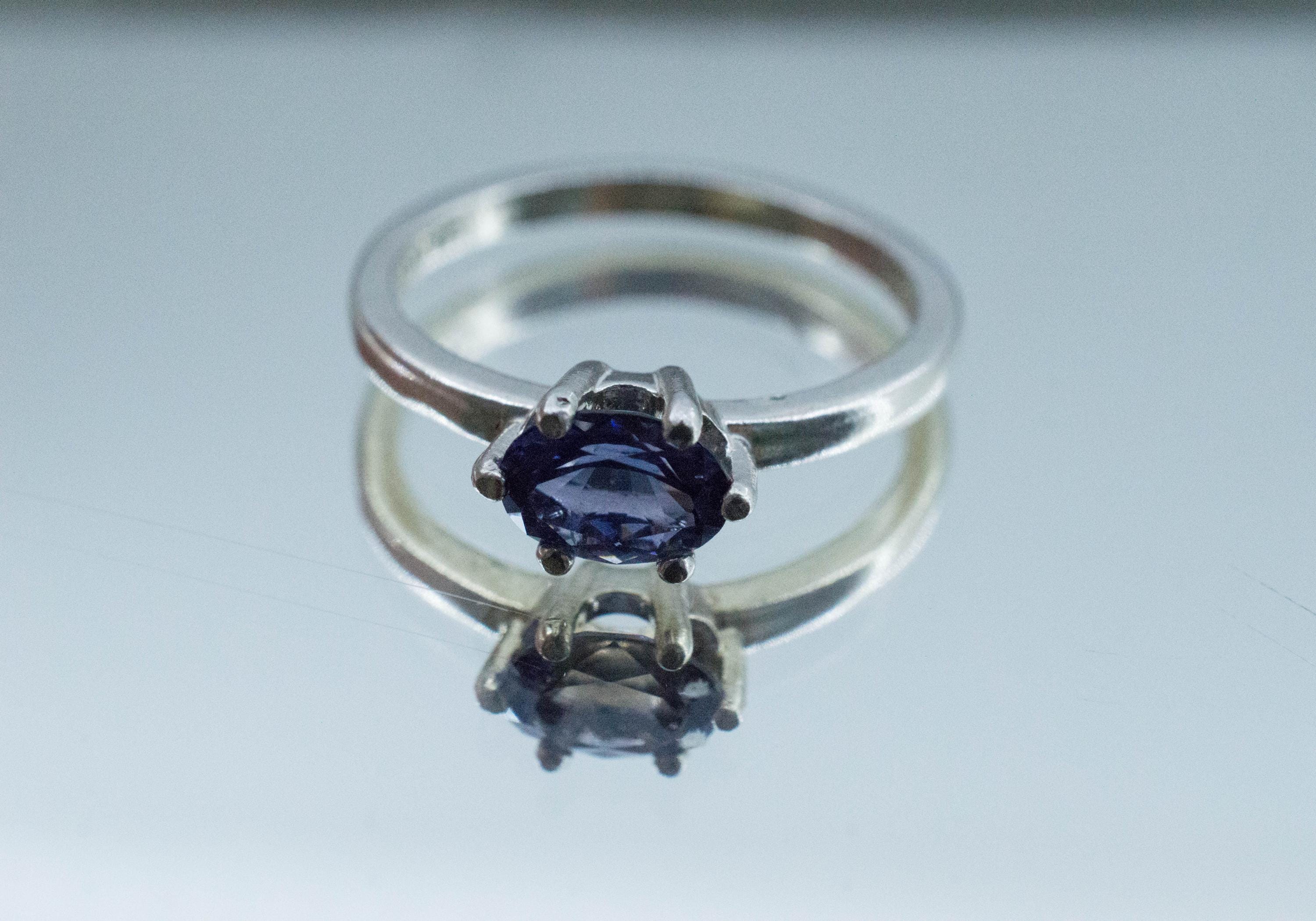 Iolite Ring; Natural Untreated Tanzania Iolite; 0.600cts - Mark Oliver Gems