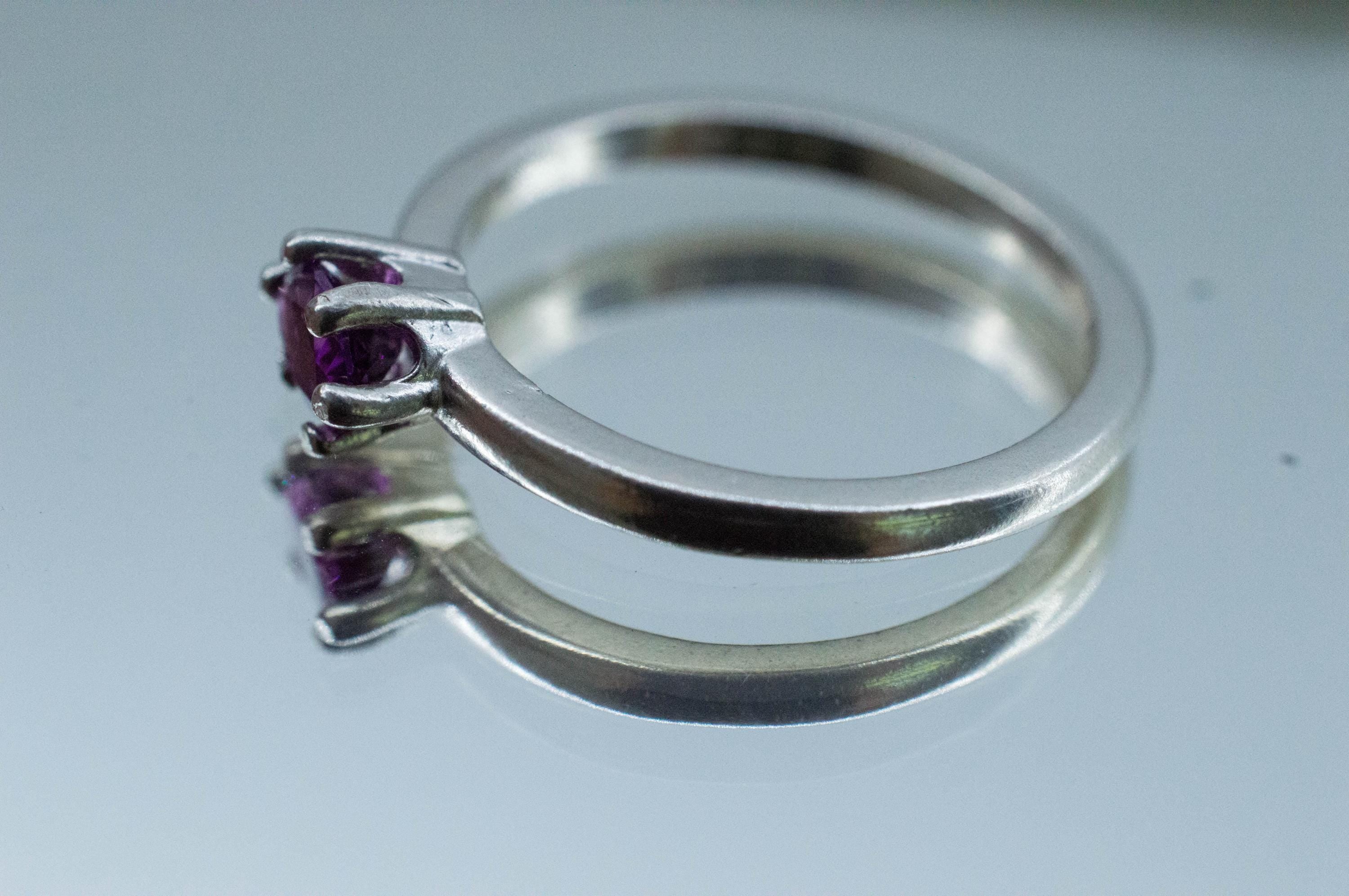 Purple Garnet Ring, Natural Untreated Rare Mozambique Garnet; 0.465cts - Mark Oliver Gems