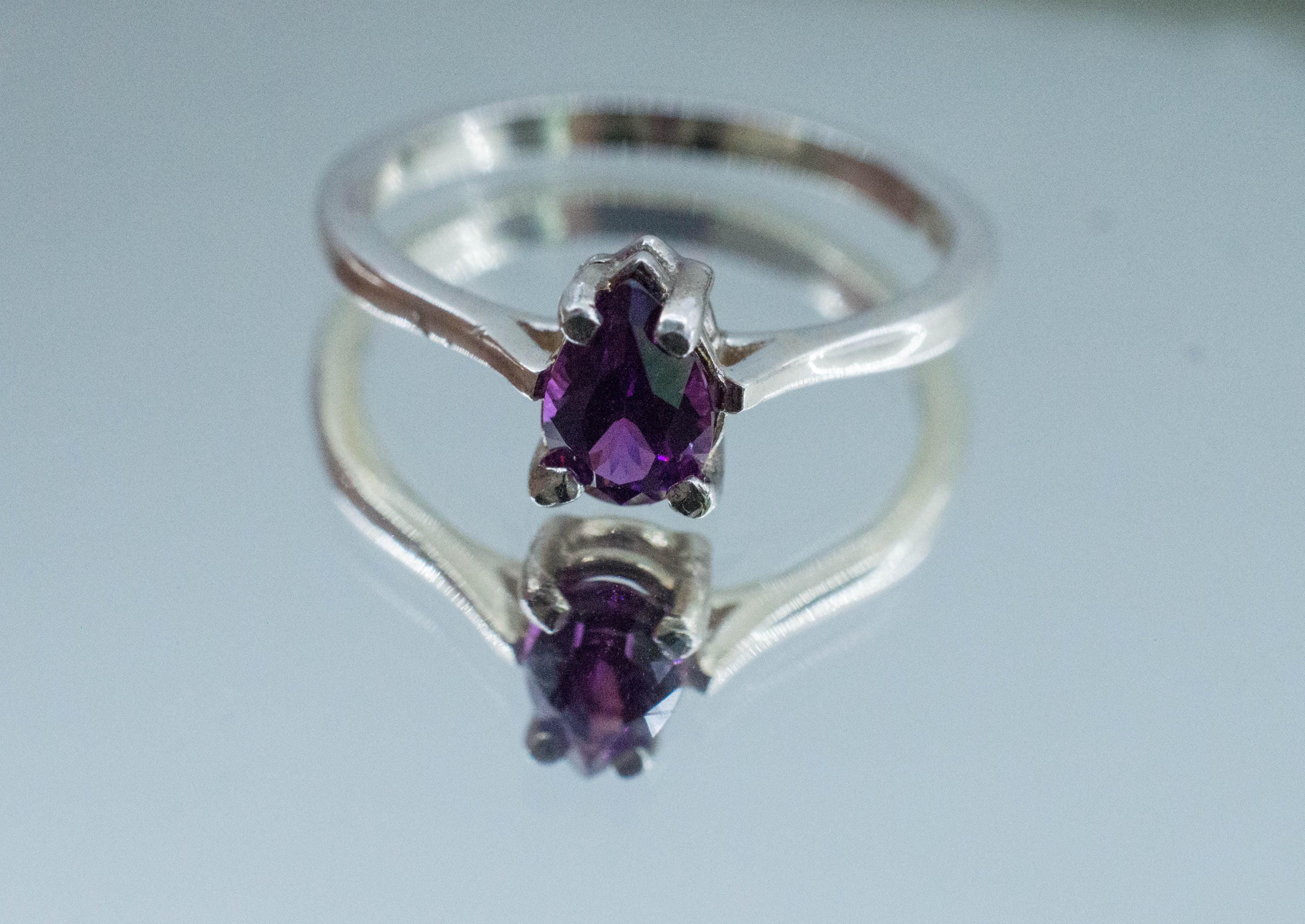 Purple Garnet Ring, Natural Untreated Rare Mozambique Garnet; 0.725cts - Mark Oliver Gems