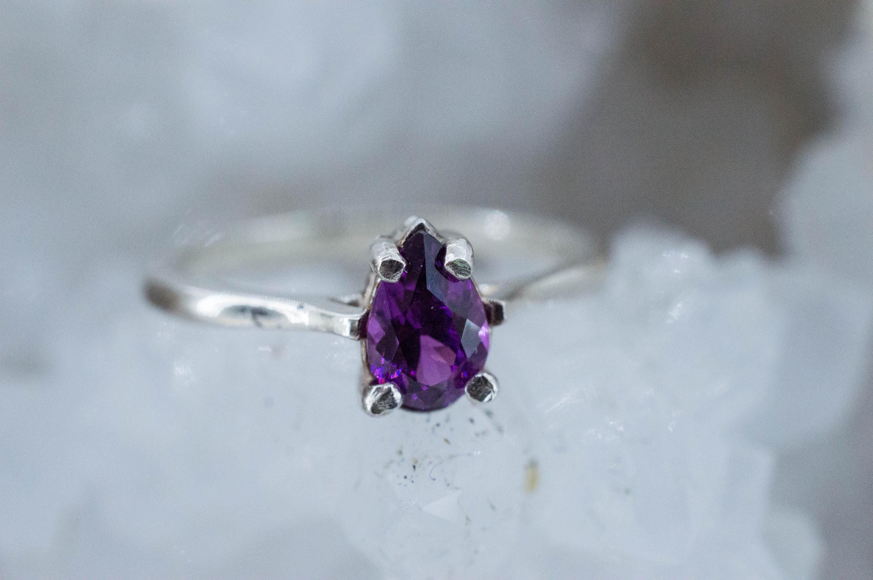 Purple Garnet Ring, Natural Untreated Rare Mozambique Garnet; 0.725cts - Mark Oliver Gems