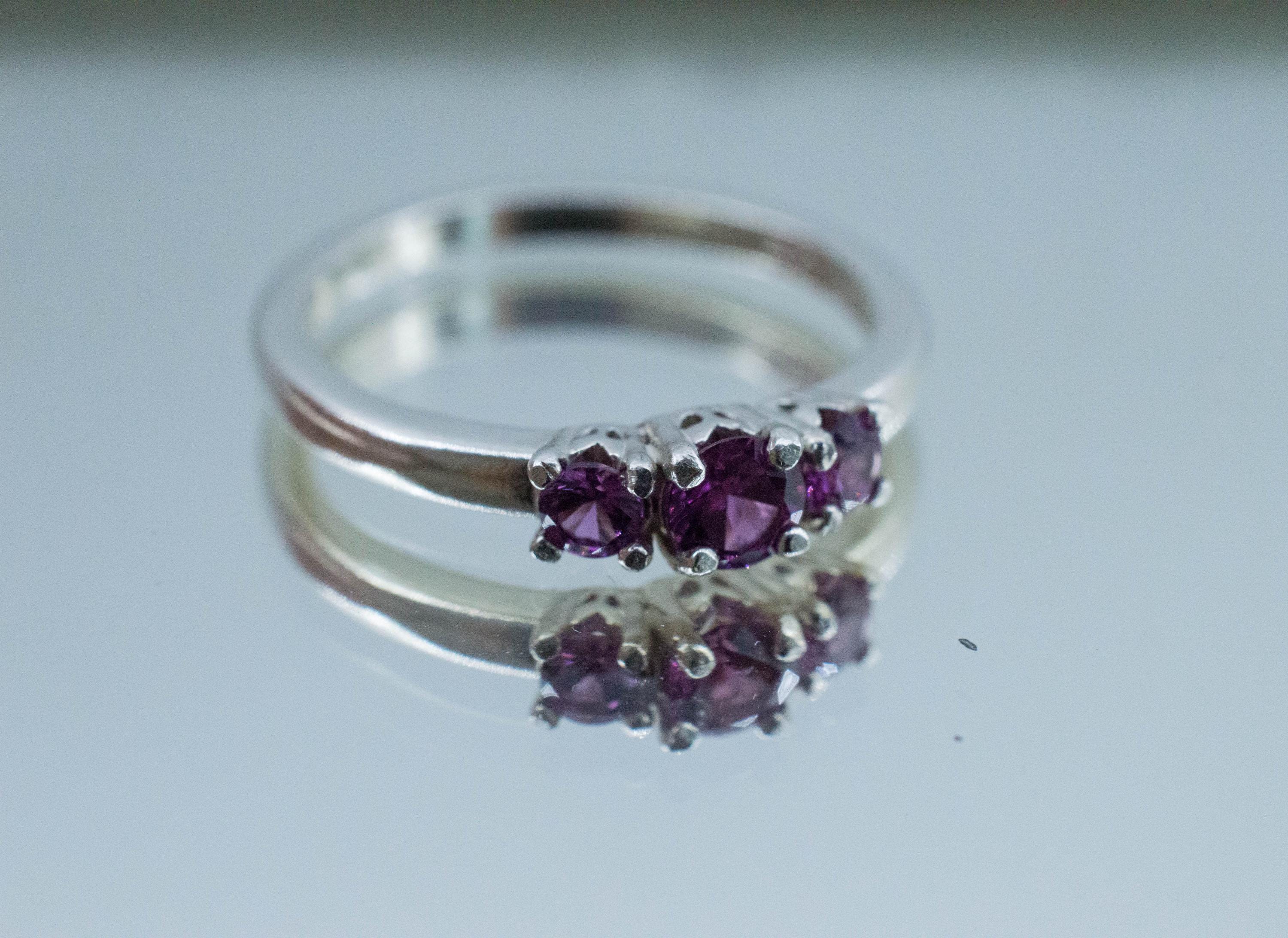 Purple Garnet Ring, Natural Untreated Rare Mozambique Garnet; 0.510cts - Mark Oliver Gems