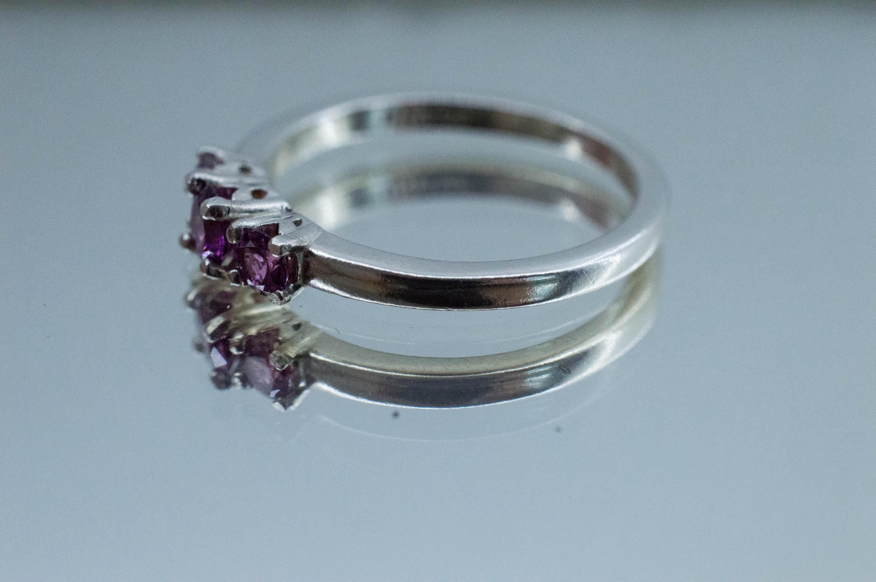 Purple Garnet Ring, Natural Untreated Rare Mozambique Garnet; 0.510cts - Mark Oliver Gems