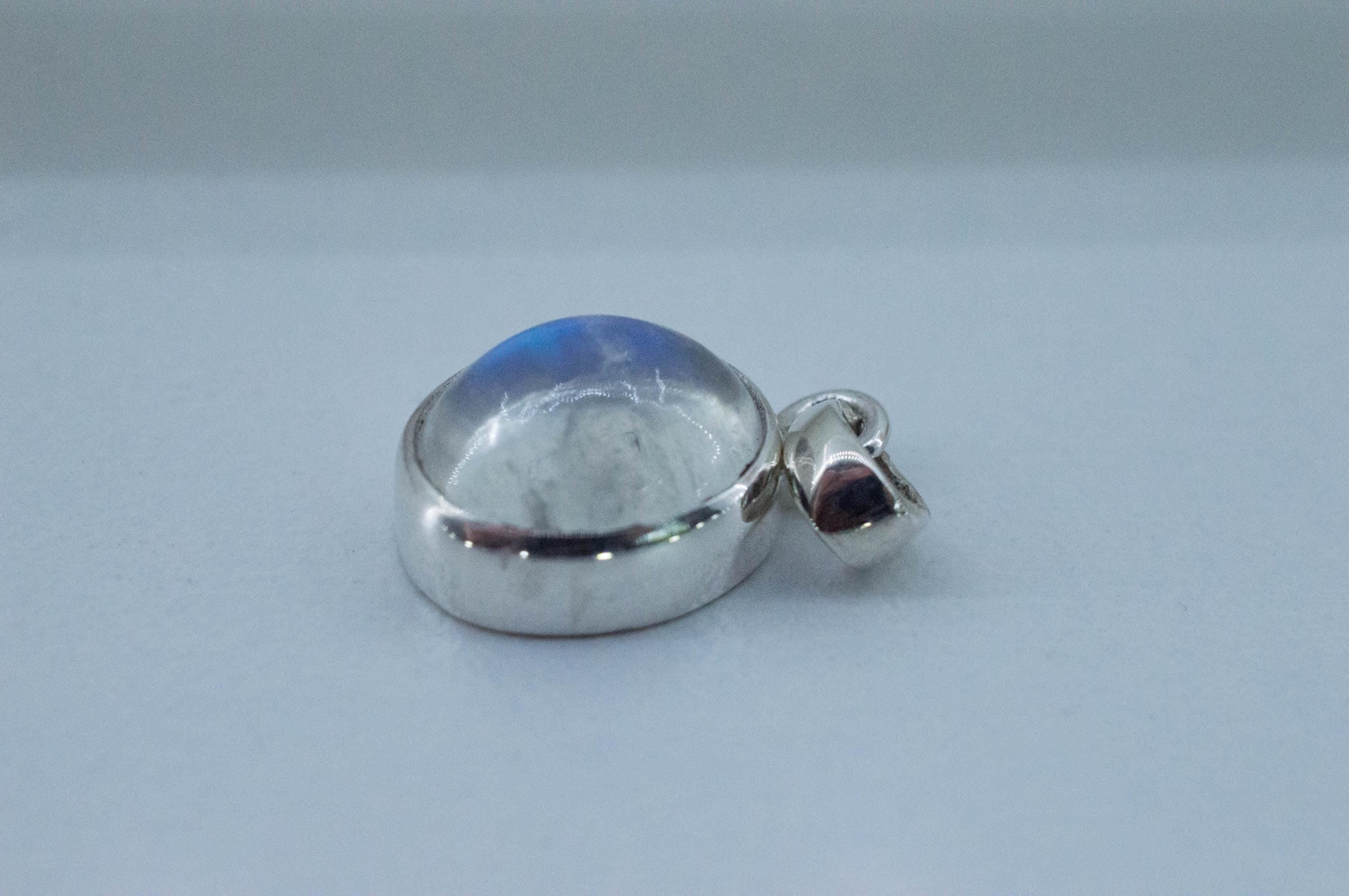 Rainbow Moonstone Pendant, Natural Untreated India Moonstone; 6.140cts - Mark Oliver Gems