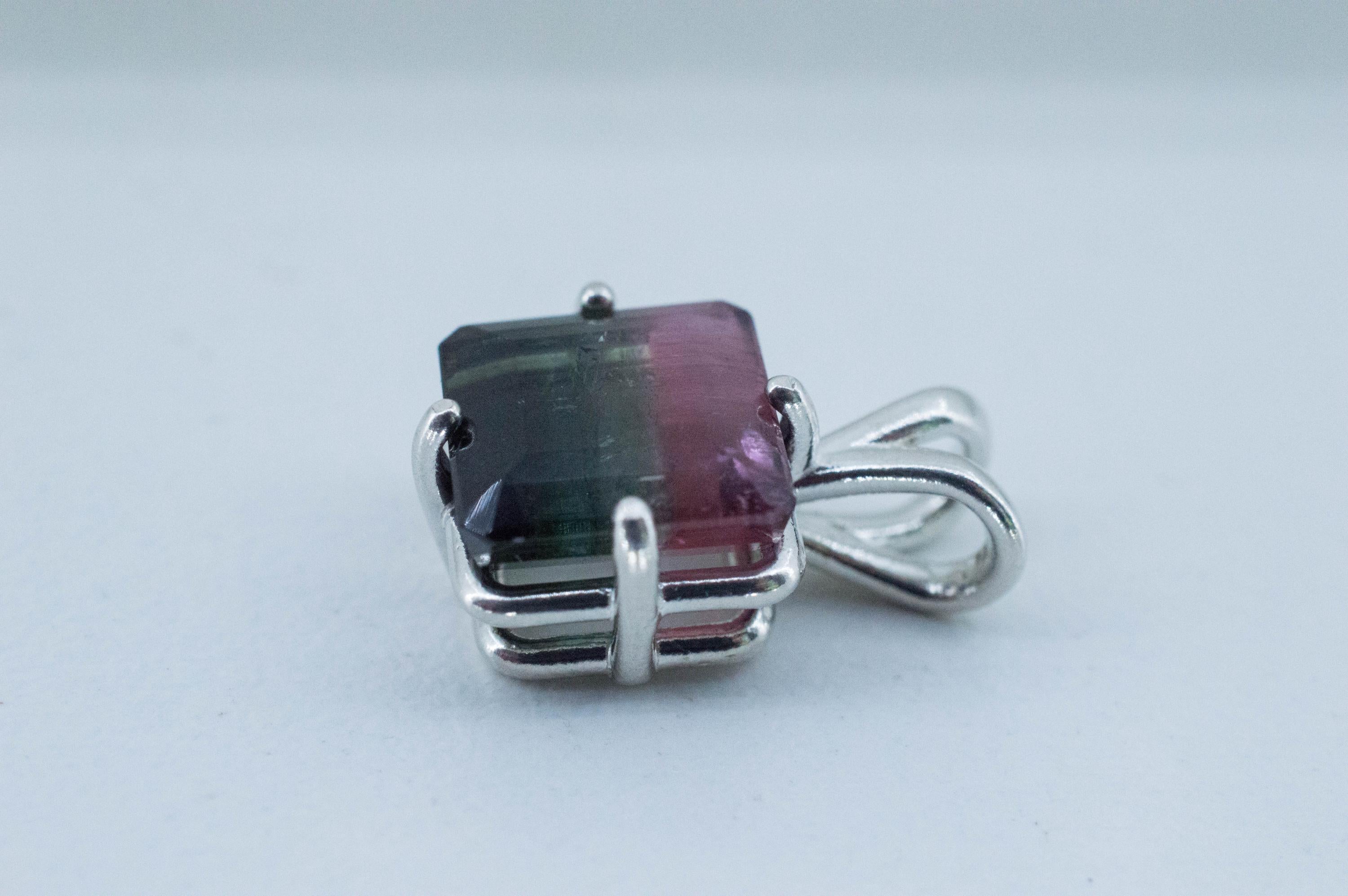 Watermelon Tourmaline Pendant; Natural Untreated Brazil Tourmaline; 4.470cts - Mark Oliver Gems