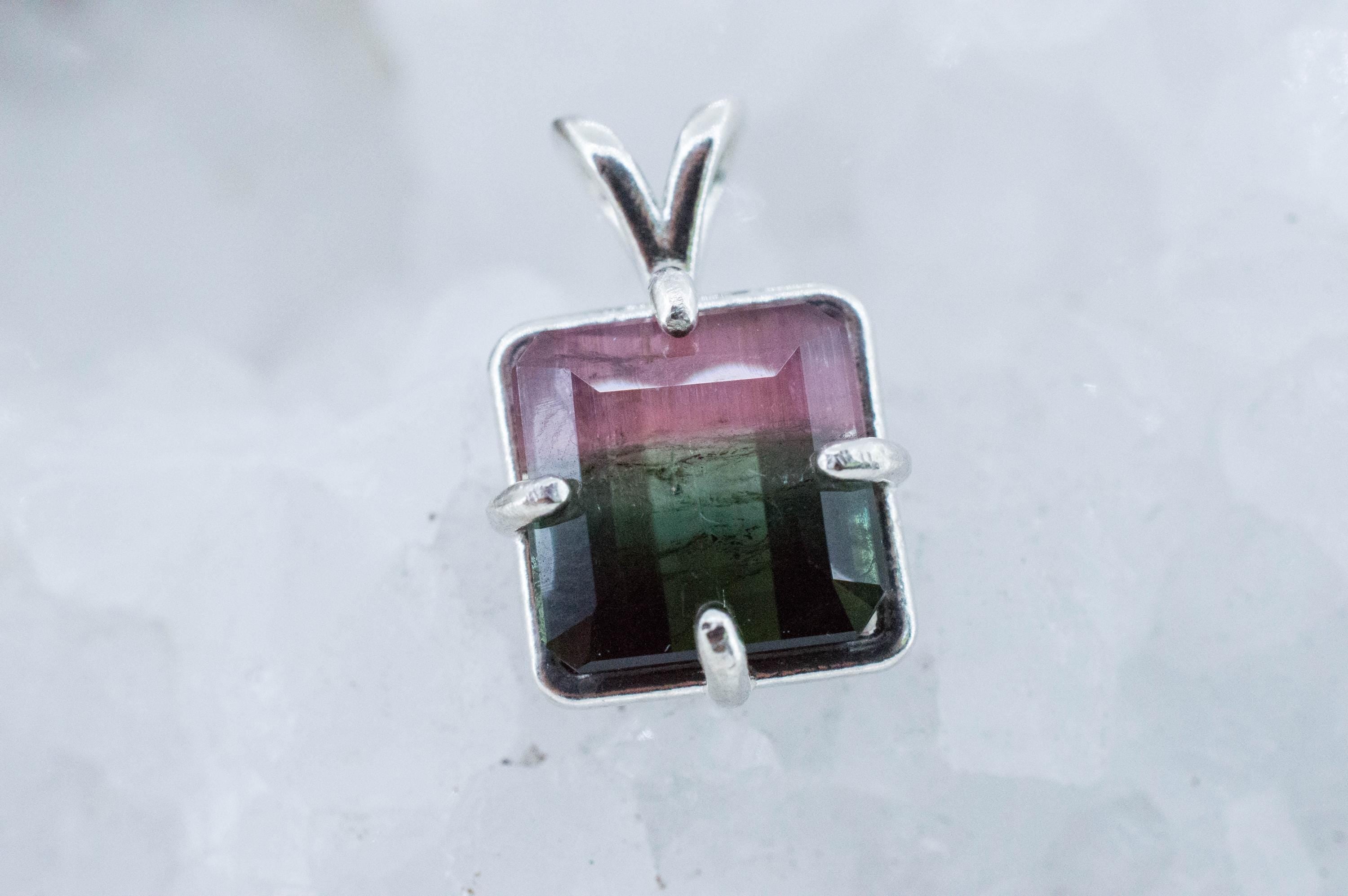 Watermelon Tourmaline Pendant; Natural Untreated Brazil Tourmaline; 6.185cts - Mark Oliver Gems