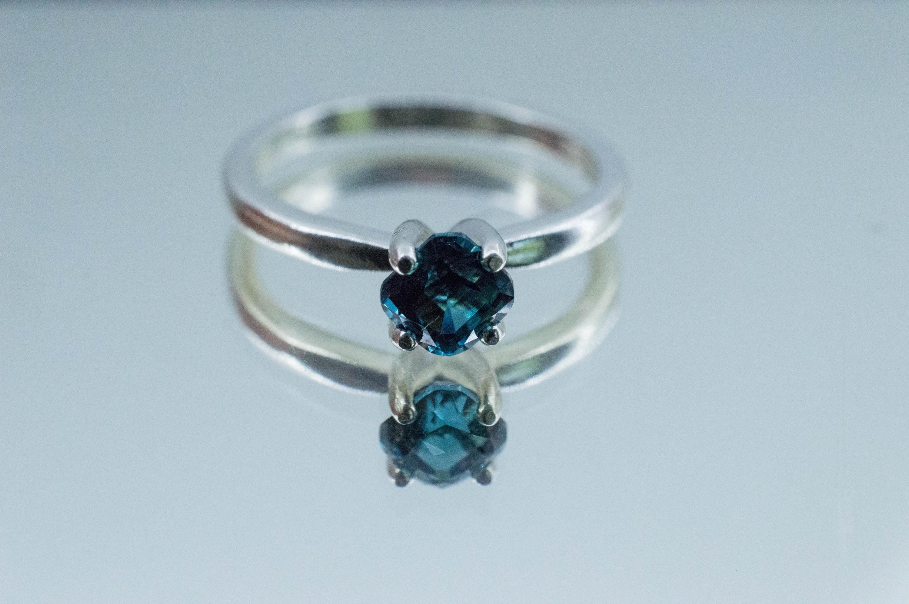 Indicolite Tourmaline Ring, Natural Untreated Afghanistan Blue Tourmaline; 0.800cts - Mark Oliver Gems