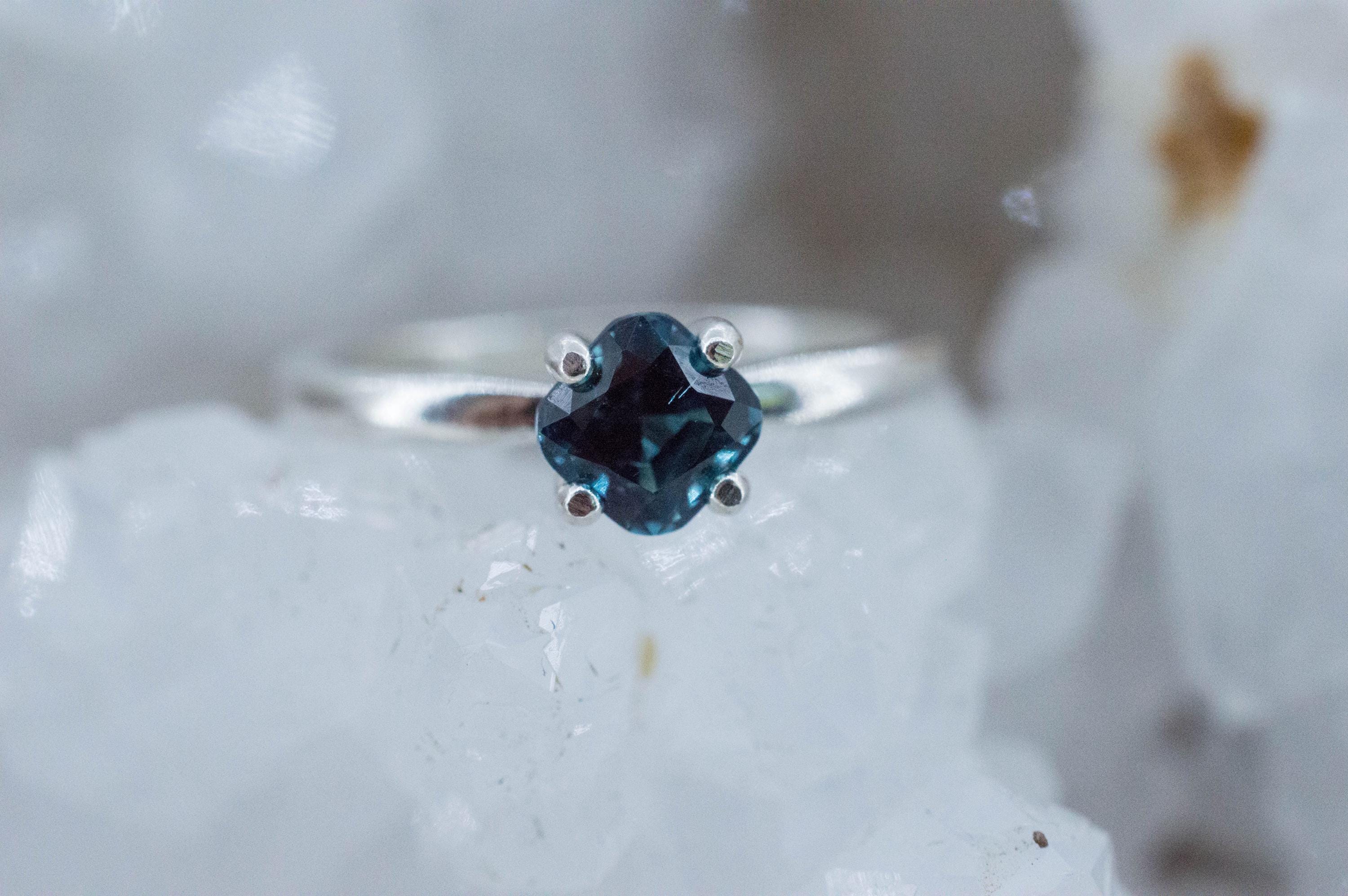 Indicolite Tourmaline Ring, Natural Untreated Afghanistan Blue Tourmaline; 0.800cts - Mark Oliver Gems