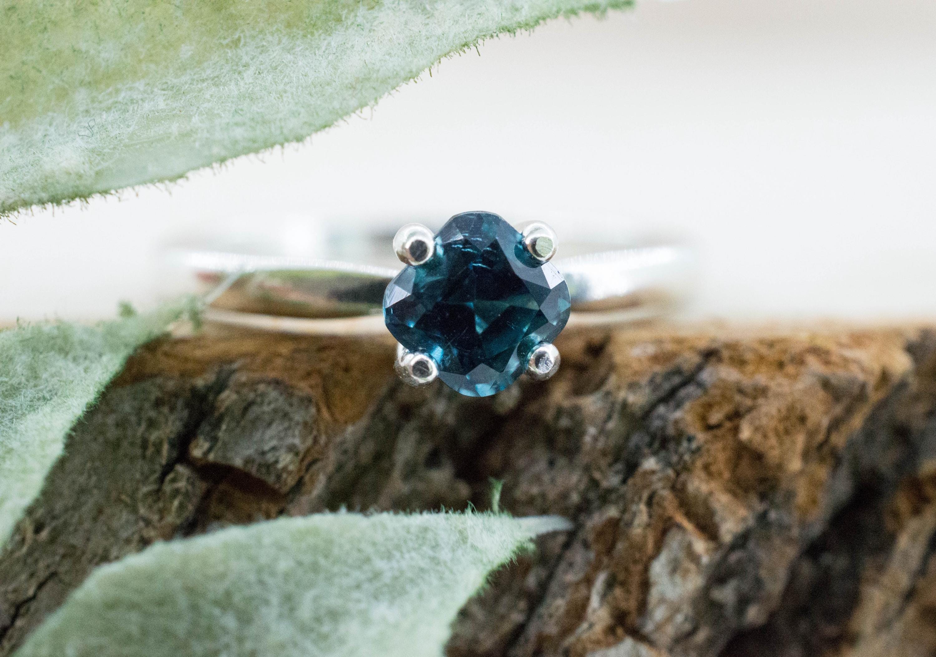 Indicolite Tourmaline Ring, Natural Untreated Afghanistan Blue Tourmaline; 0.800cts - Mark Oliver Gems