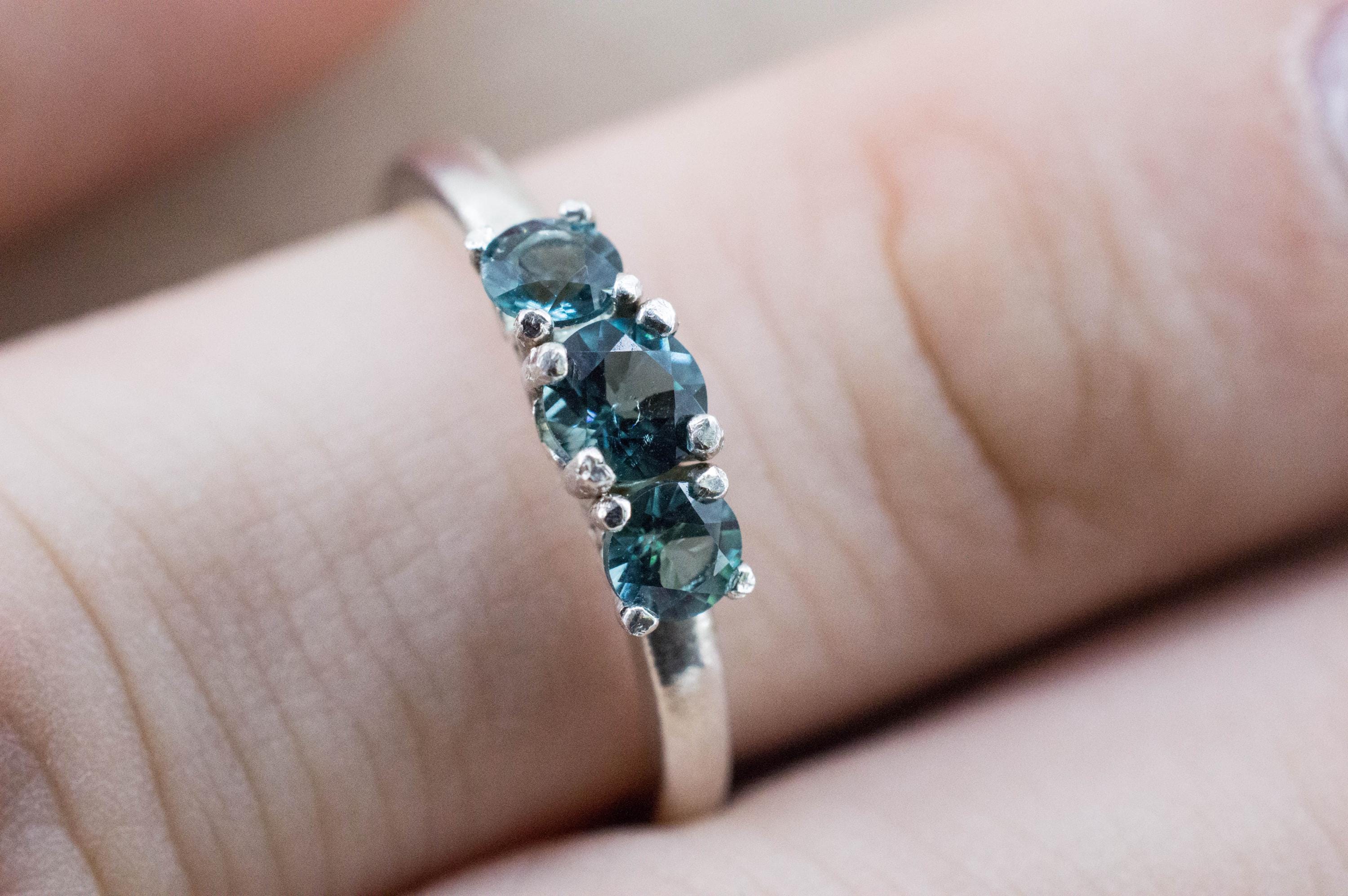 Indicolite Tourmaline Ring, Natural Untreated Brazil Blue Tourmaline; 0.595cts - Mark Oliver Gems