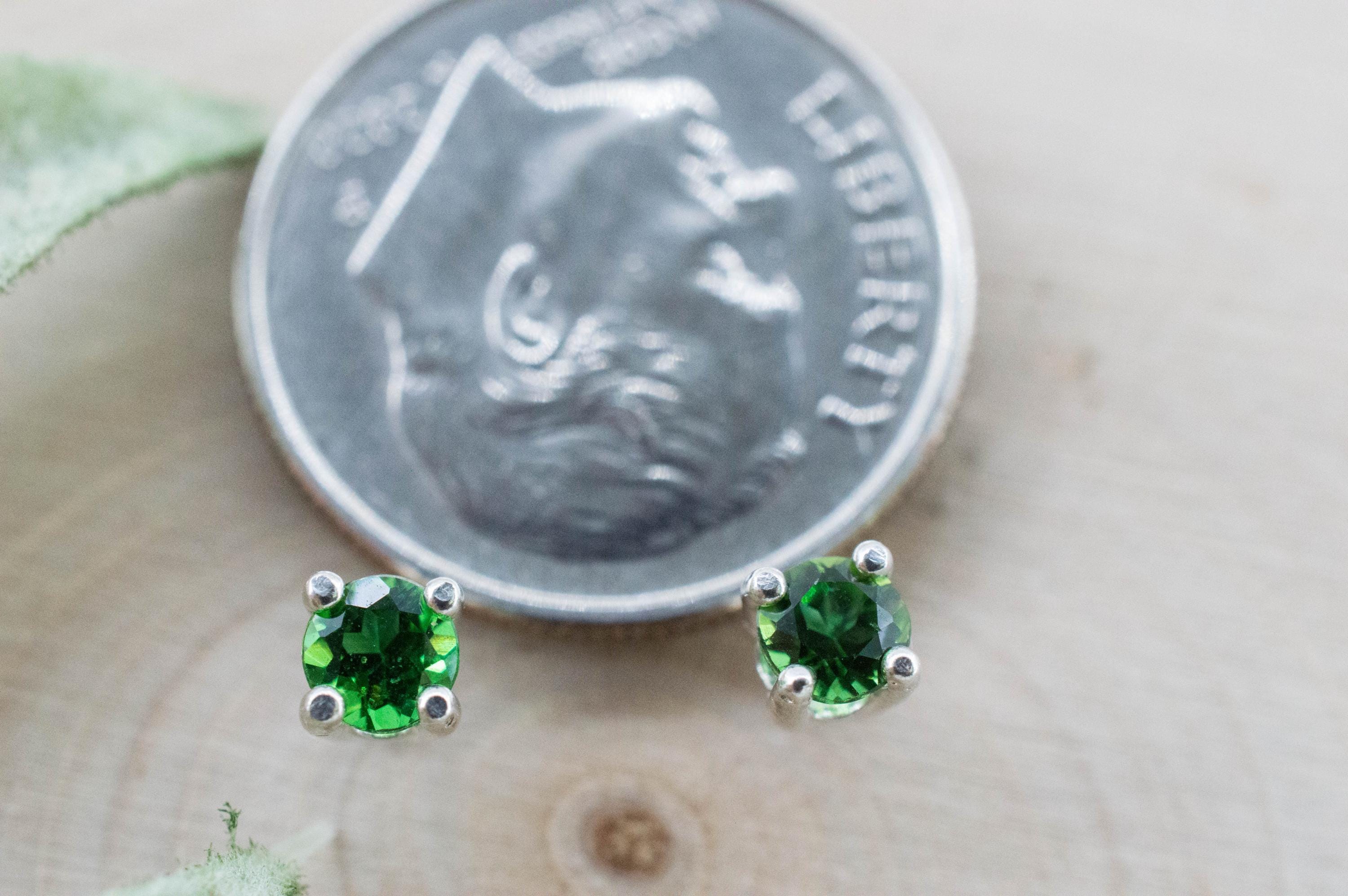 Chrome Tourmaline Earrings; Natural Untreated Tanzanian Tourmaline; 0.325cts - Mark Oliver Gems