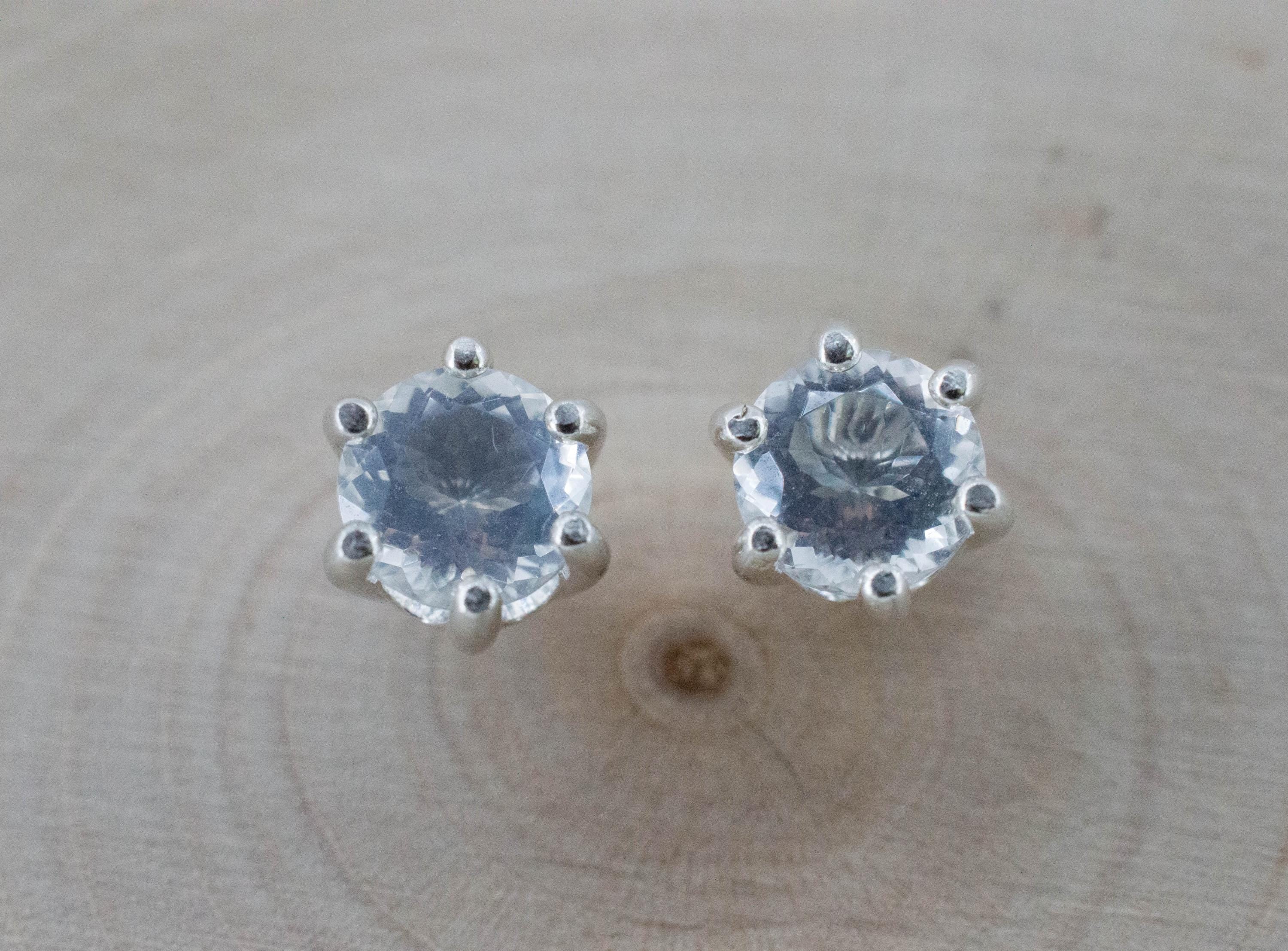 Moon Quartz Earrings, Natural Untreated Brazilian Quartz; 1.515cts - Mark Oliver Gems