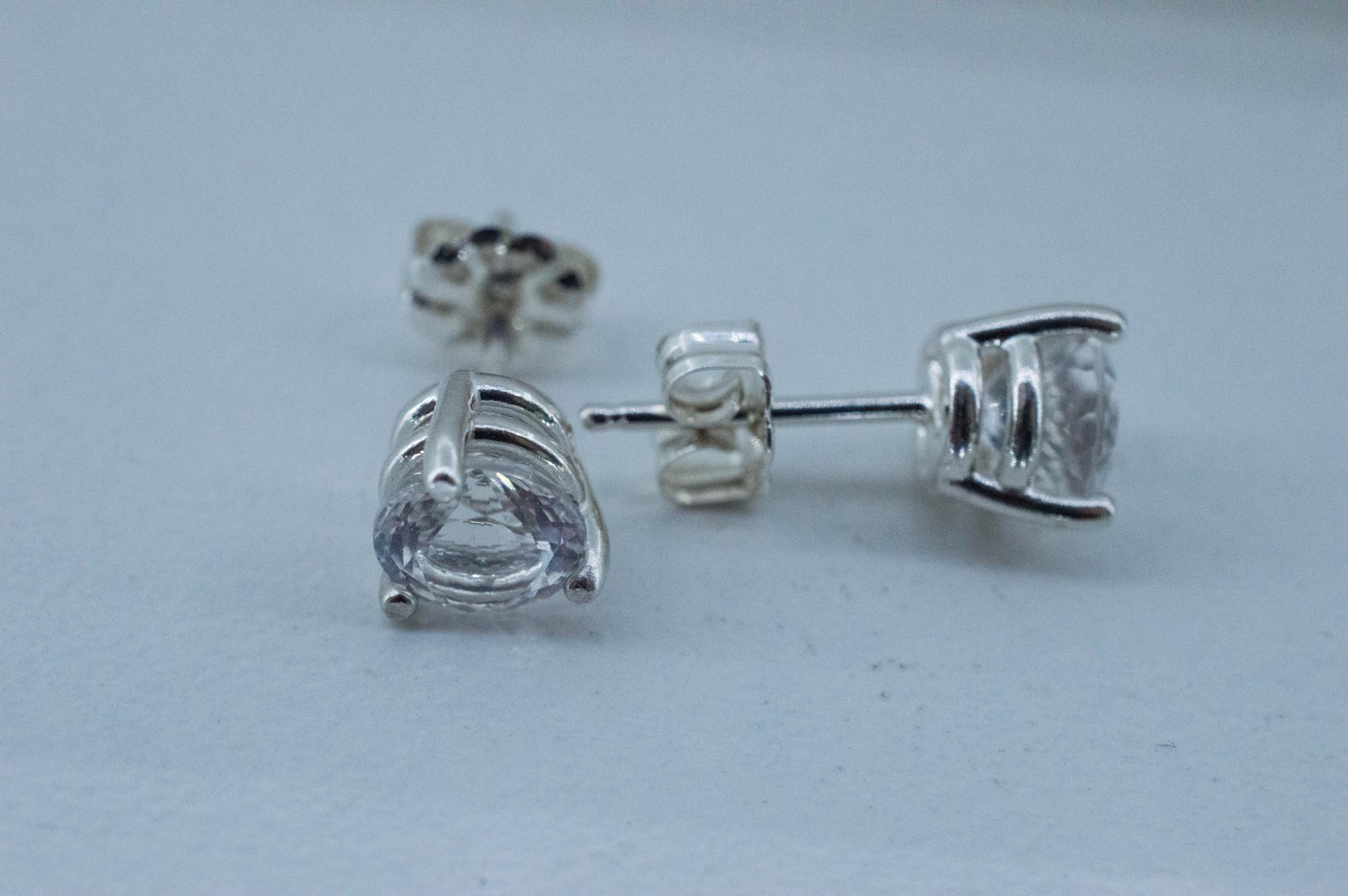 Moon Quartz Earrings, Natural Untreated Brazilian Quartz; 1.625cts - Mark Oliver Gems
